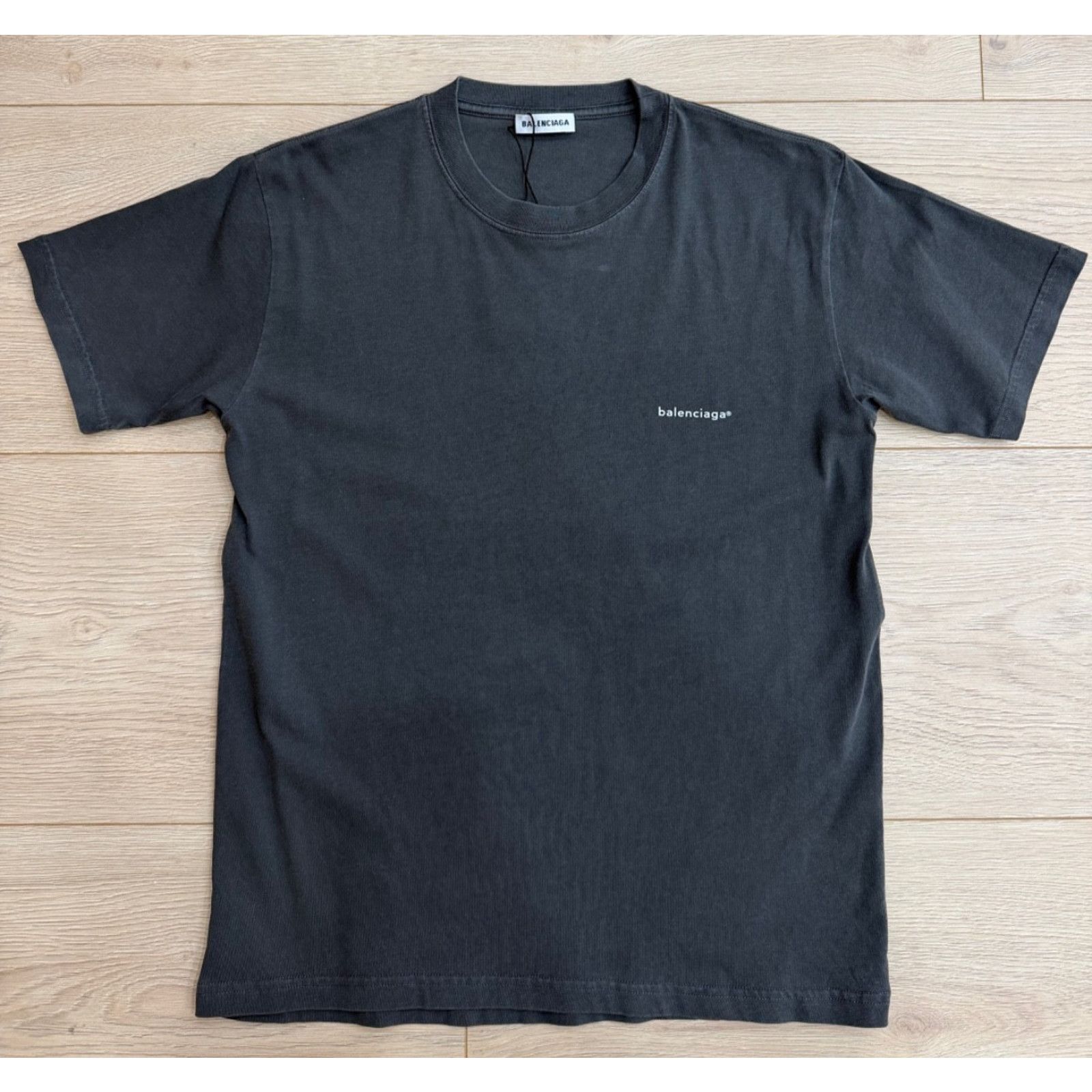 Balenciaga Balenciaga Archetype 2017 Dark Grey Logo Short Sleeve Tee M Size M / US 6-8 / IT 42-44 - 2 Thumbnail