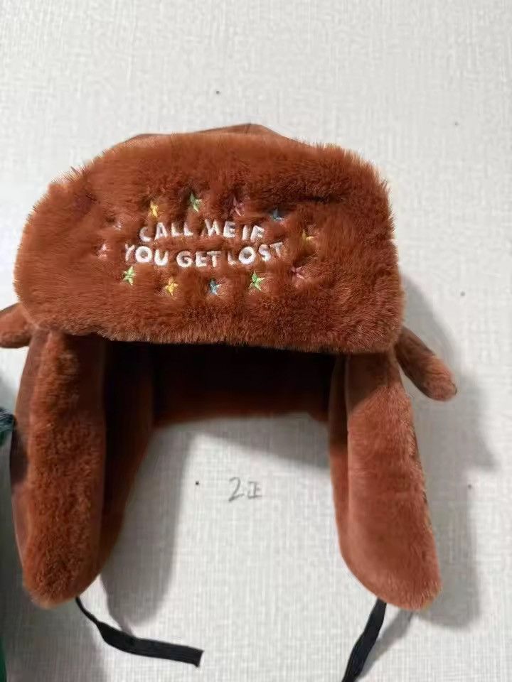 Japanese Brand Y2K Call Me Brown Pilot Plush Ushanka Autumn Winter Warm Hat Size ONE SIZE - 1 Thumbnail