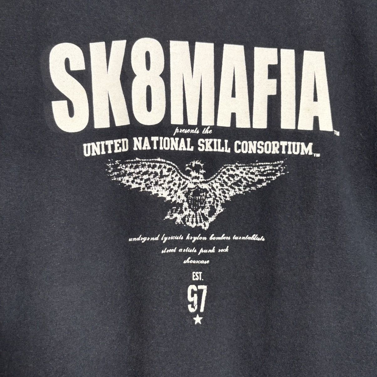 Hook-Ups Vintage 90s SK8MAFIA Skateboard Logo T-Shirt Size US L / EU 52-54 / 3 - 2 Thumbnail