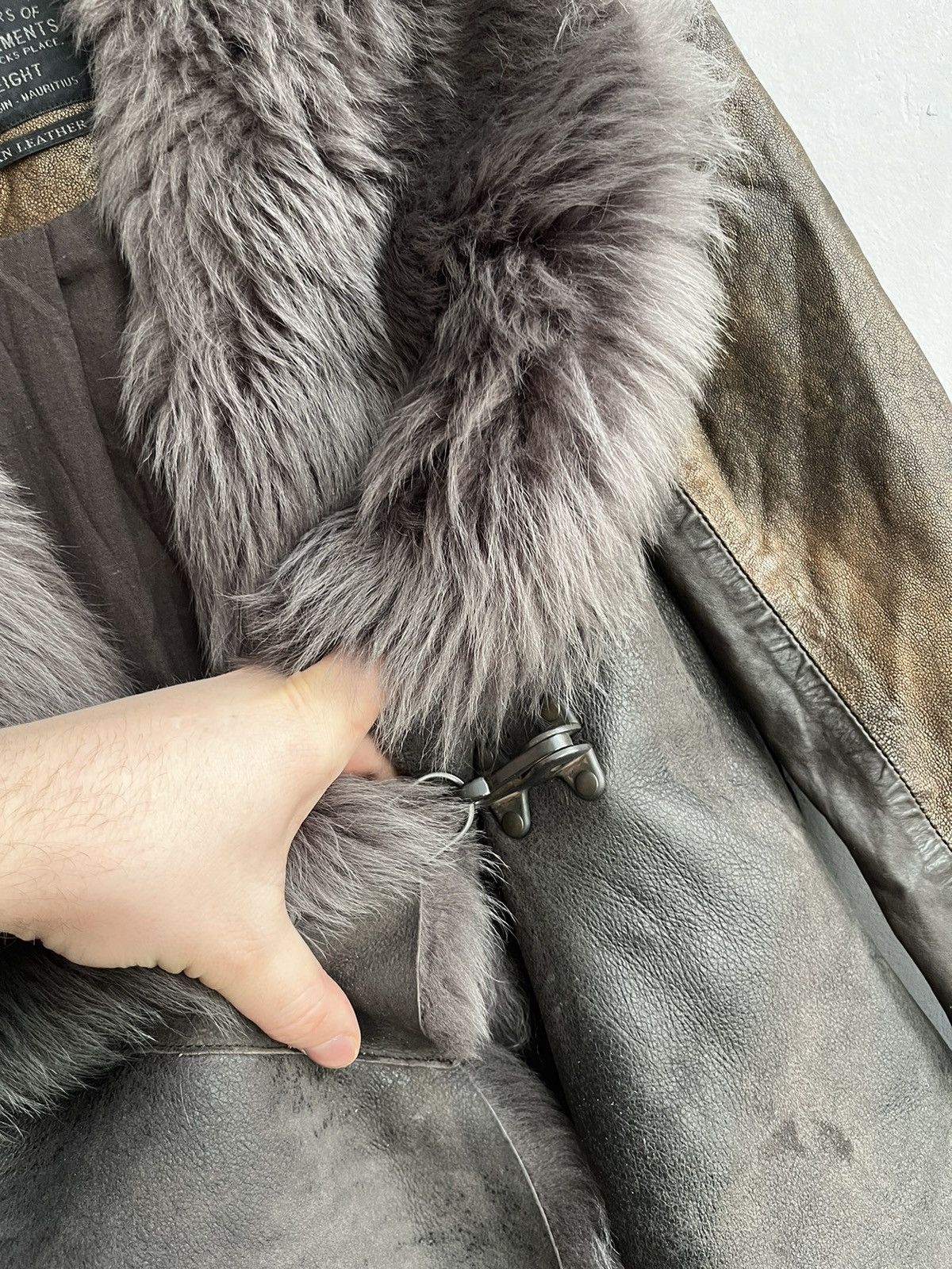 Allsaints × Hysteric Glamour AllSaints MURES Sheepskin Shearling Leather Jacket Size M / US 6-8 / IT 42-44 - 12 Thumbnail