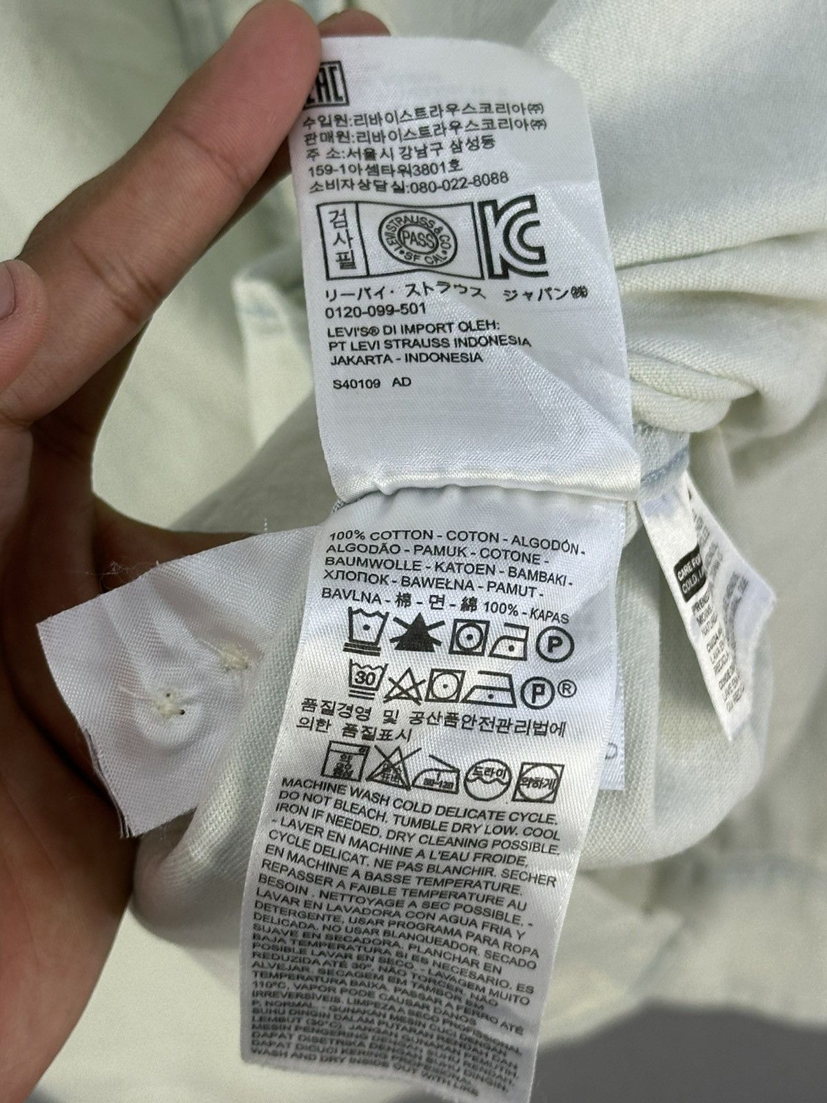 Levi's Levis White Tab Denim Worker Flannel Shirt Button Up Size US L / EU 52-54 / 3 - 15 Thumbnail