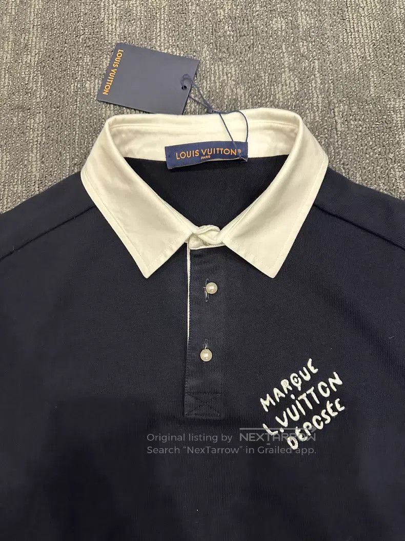 Louis Vuitton Louis Vuitton Blue short-sleeved polo shirt Size US S / EU 44-46 / 1 - 3 Thumbnail