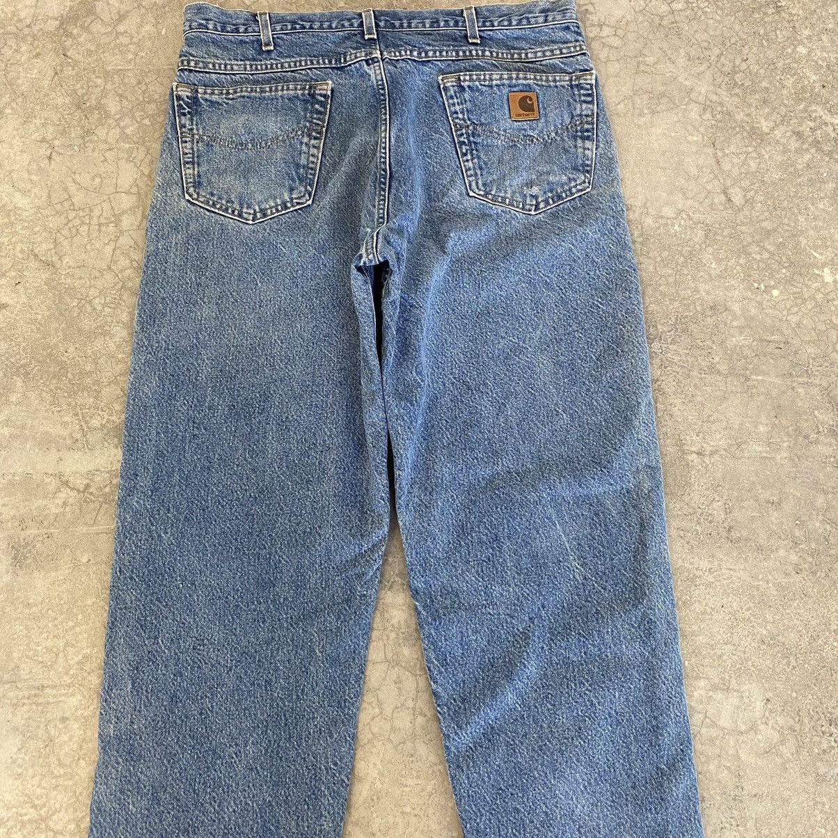 Carhartt VTG Carhartt Blanket Lined Relaxed Fit Blue Jeans Size US 35 - 19 Thumbnail