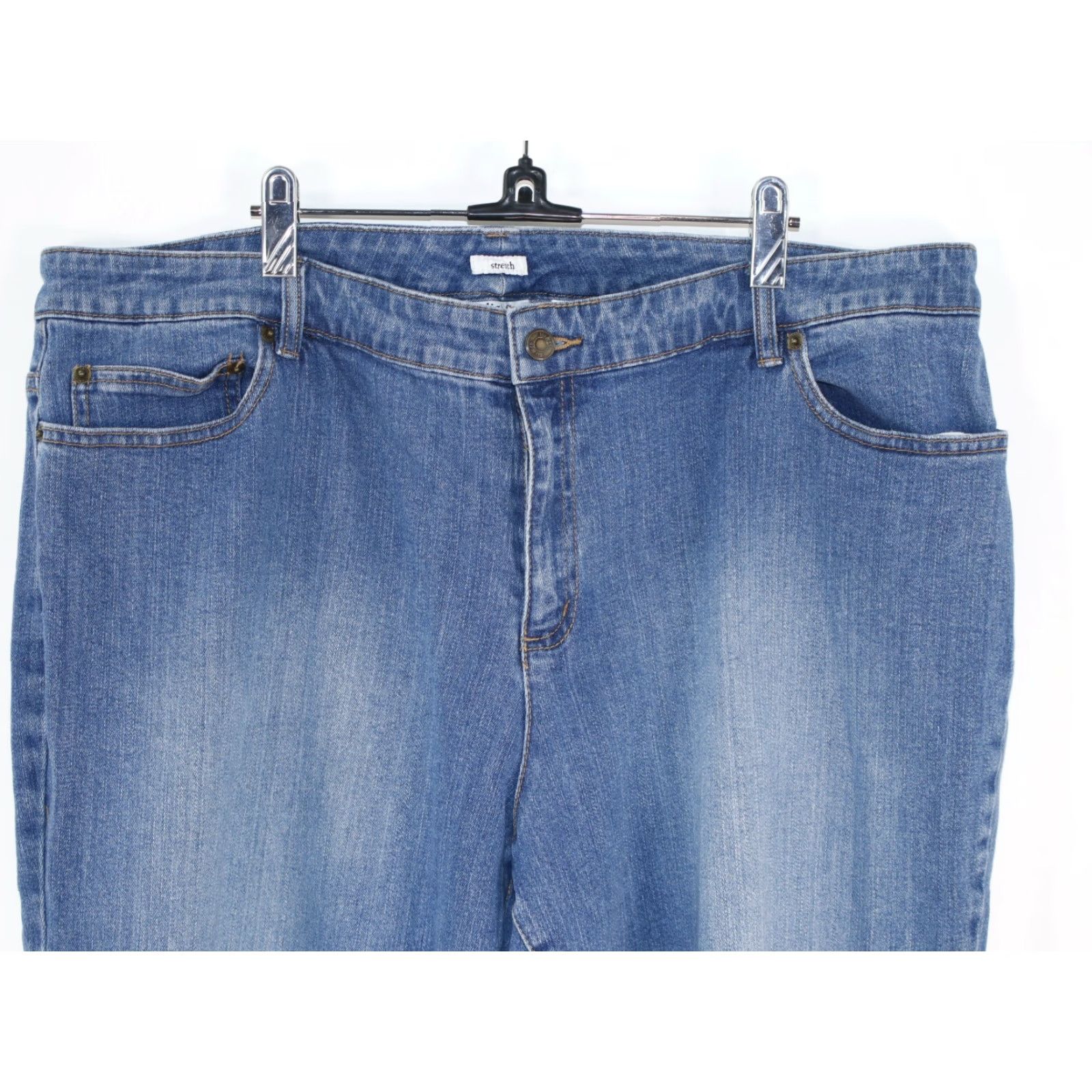 CO Liz & Co Plus Size Bootcut Jeans 12W High Rise Stretch Denim Blue 42X30 Womens Size 42" / US 20 - 3 Thumbnail