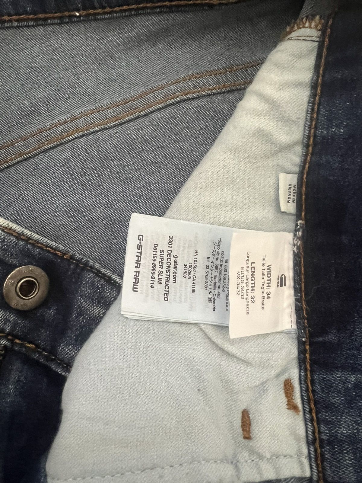 G-Star G-Star Raw Denim Blue Jeans Size US 34 / EU 50 - 3 Thumbnail