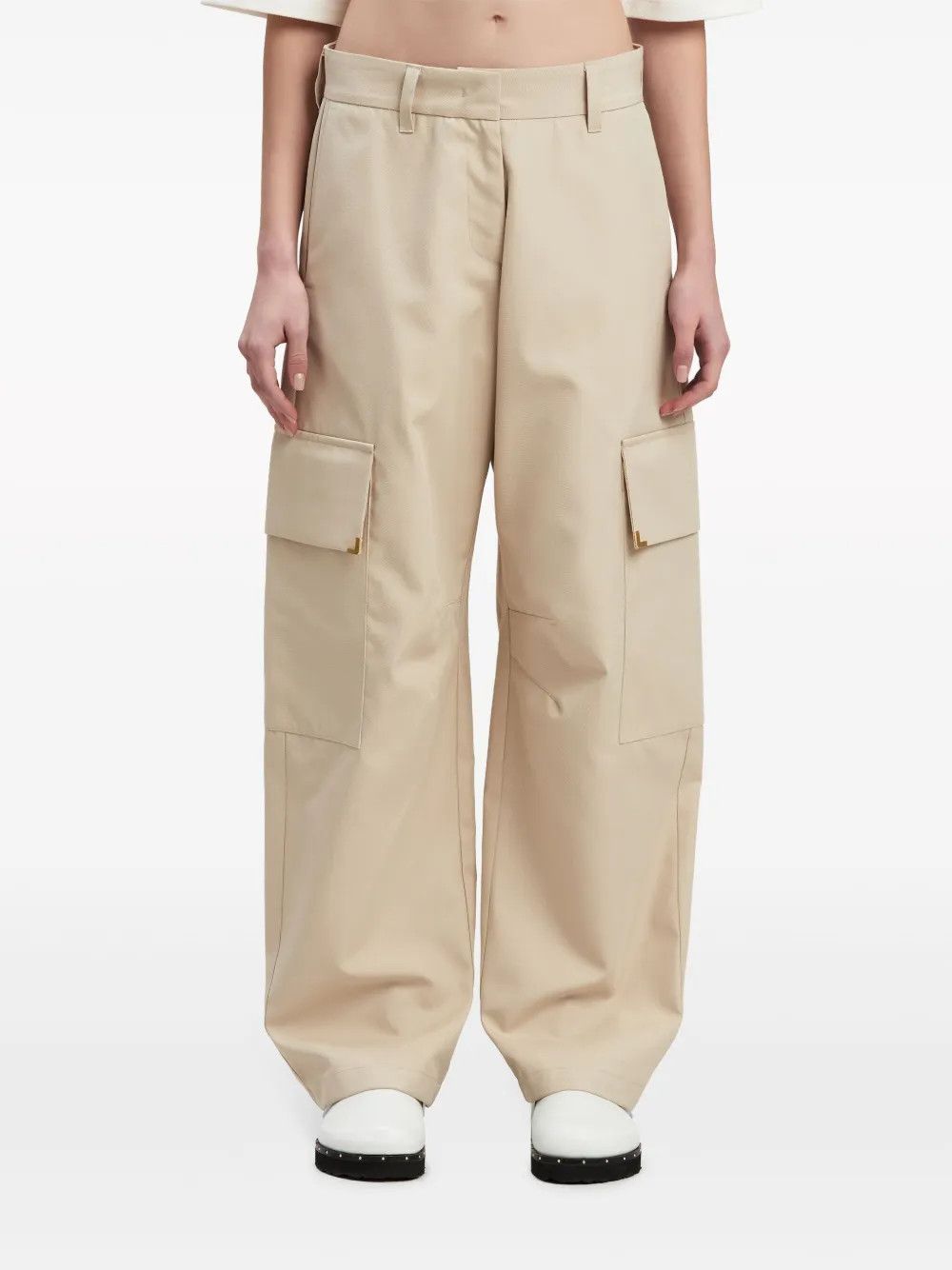 Palm Angels o1y1125 Cargo Pant in Beige Size 30" / US 8 / IT 44 - 2 Thumbnail