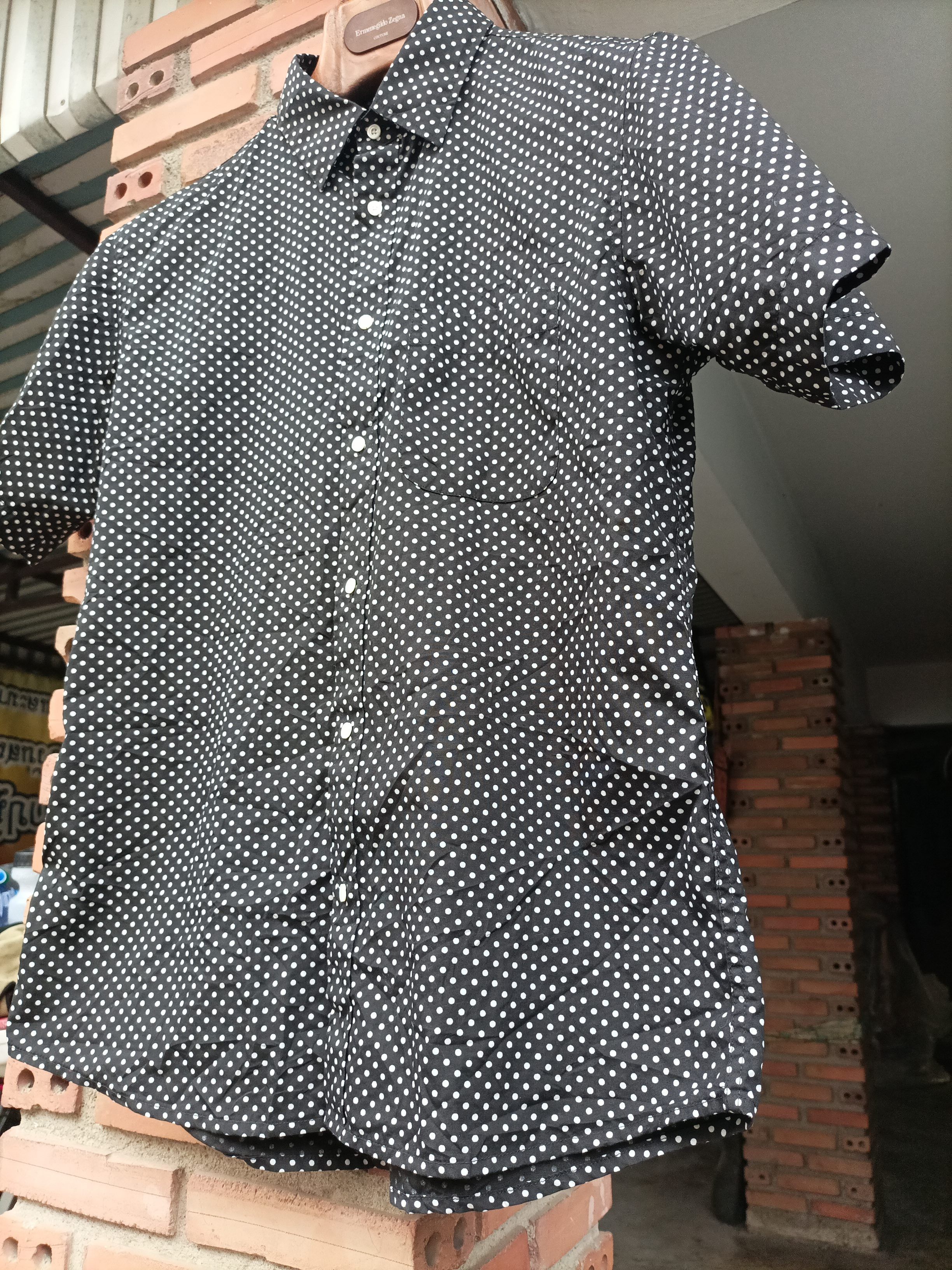 Beams Plus × Japanese Brand (S355) Beams Black White Dot Button Up Short Sleeve Shirt S Size US S / EU 44-46 / 1 - 7 Thumbnail