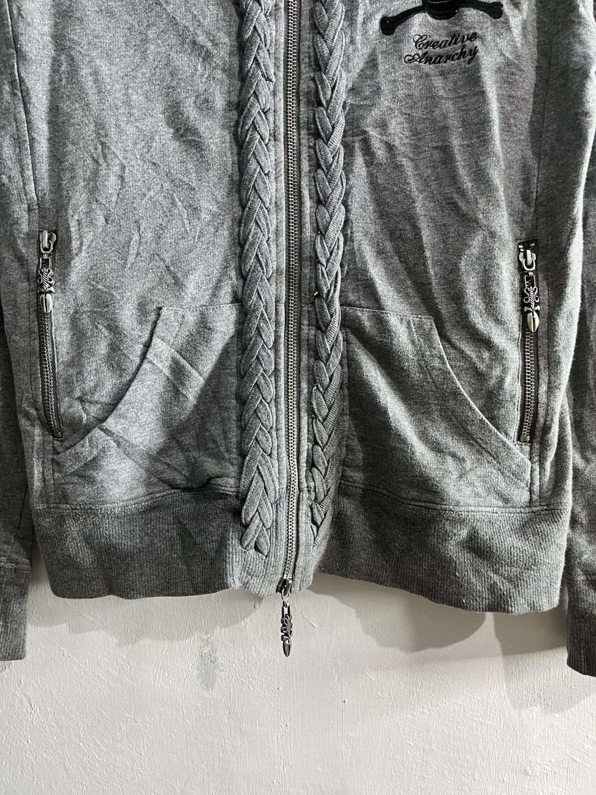 Japanese Brand 2000s army of no! Skull embroidery hoodie Size US M / EU 48-50 / 2 - 5 Thumbnail