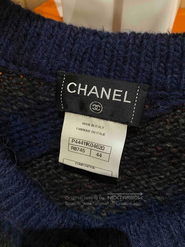 Chanel Chanel 12a Mumbai Tibetan green glazed buckle knitted coat Size M / US 6-8 / IT 42-44 - 5 Thumbnail