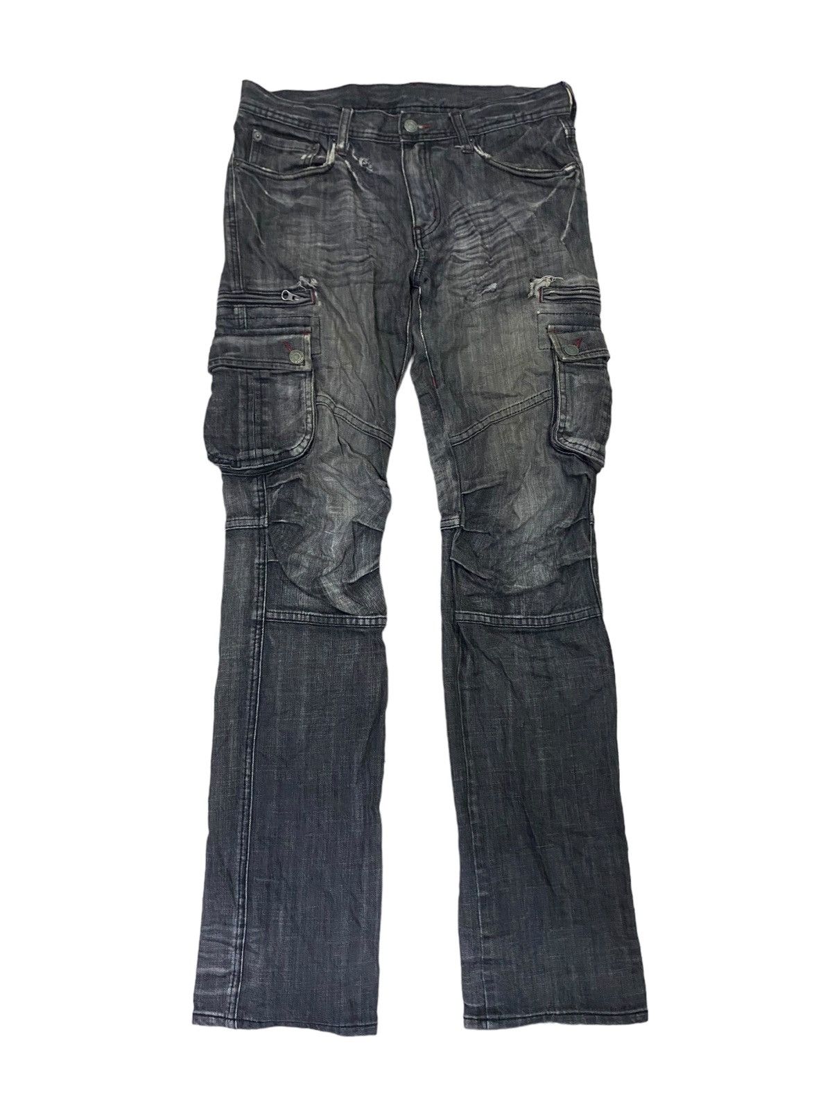 Hysteric Glamour 💥Vintage Japanese designer Edge Rupert Denim Cargo Pant Size US 32 / EU 48 - 5 Thumbnail