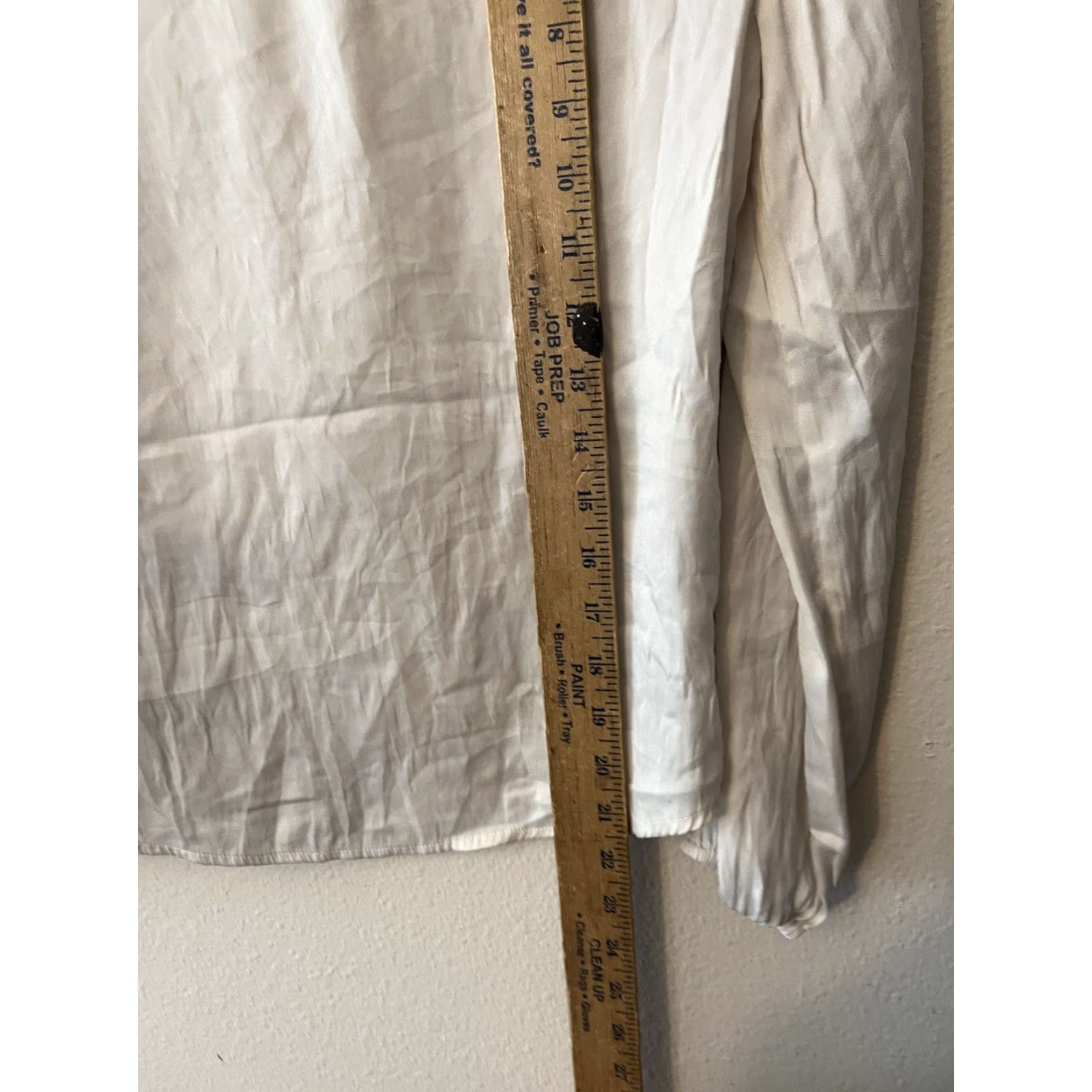 Banana Republic Banana Republic Blouse Shirt Women V Neck Long Sleeve Ivory PXS Petite Size XS / US 0-2 / IT 36-38 - 5 Thumbnail
