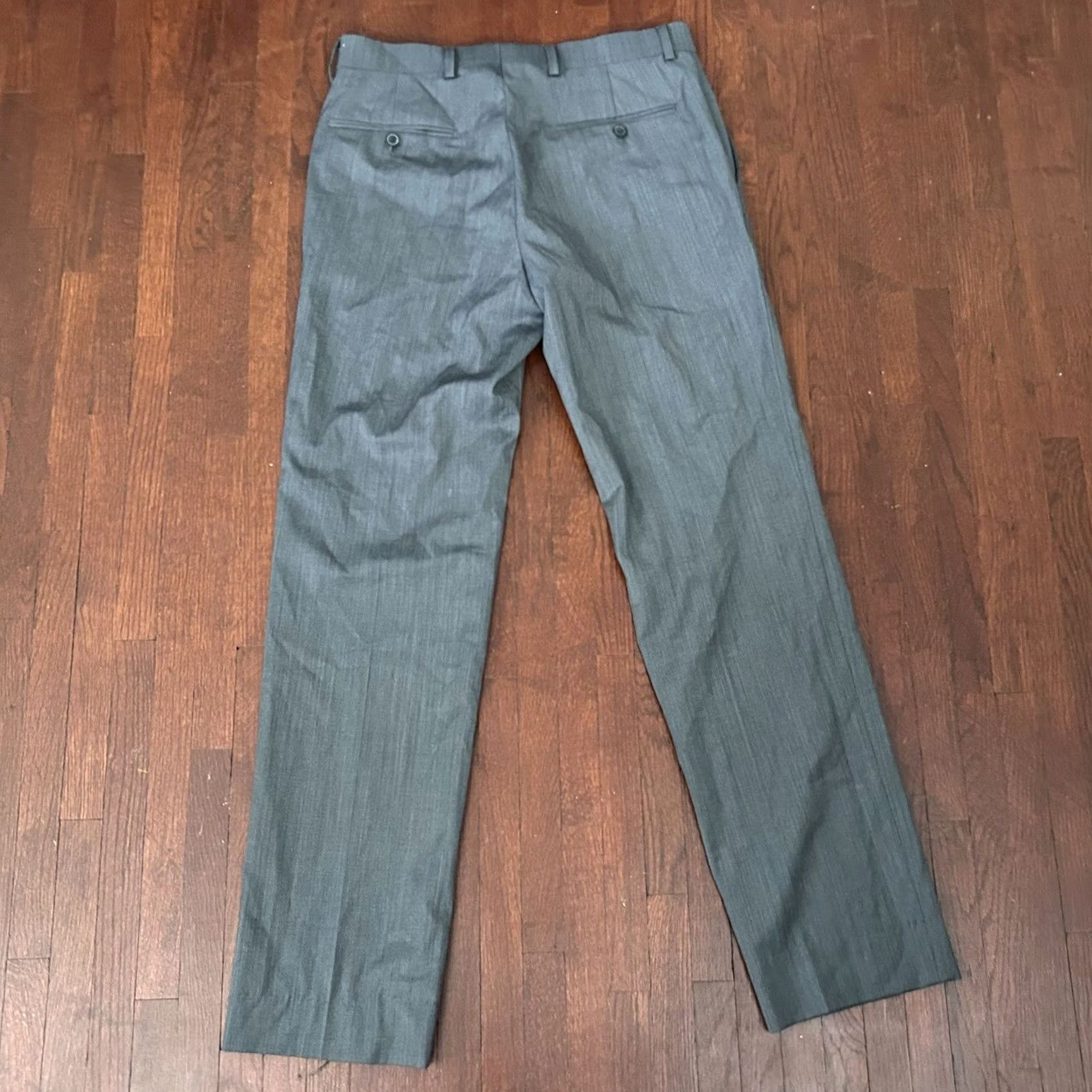 Joseph Abboud Joseph Abboud Dress Pants Gray Flat Front 30 x 32 Wool Blend Formal Mens Pants Regular Womens? Size US 30 / EU 46 - 5 Thumbnail