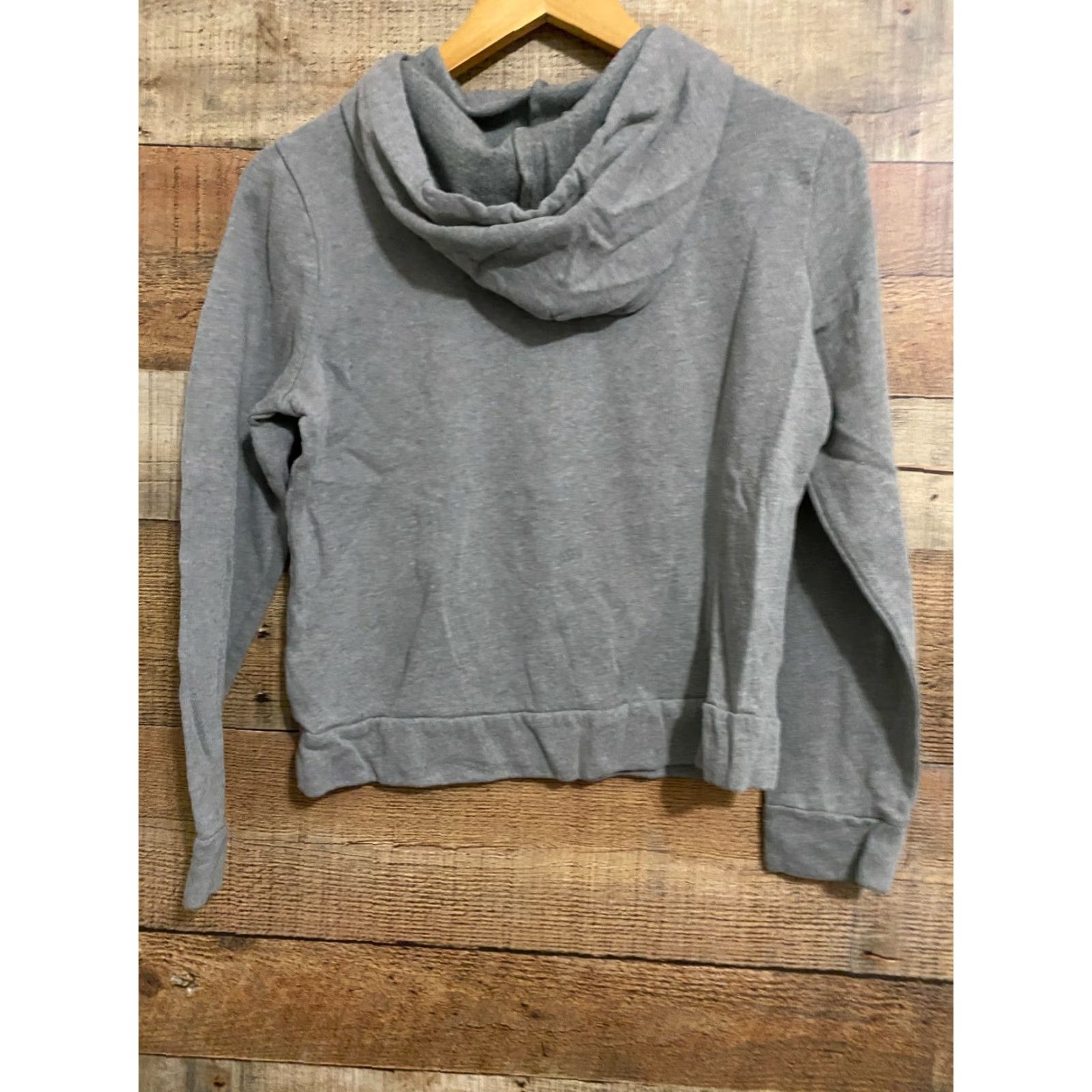 Victoria's Secret VICTORIA SECRET PINK Sweatshirt WOMEN XS Gray SPELLOUT HOODIE EUC Size XS / US 0-2 / IT 36-38 - 3 Thumbnail