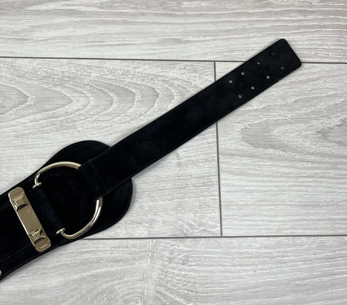 Gucci Gucci Tom Ford Black Suede Big Buckle Waist Belt Size ONE SIZE - 8 Thumbnail