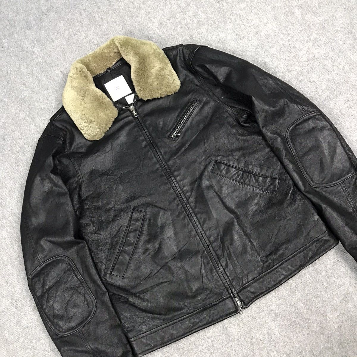 If Six Was Nine ITTY BITTY LEATHER JAPAN PUNK FUR COLLAR STYLE JACKET Size US S / EU 44-46 / 1 - 4 Thumbnail