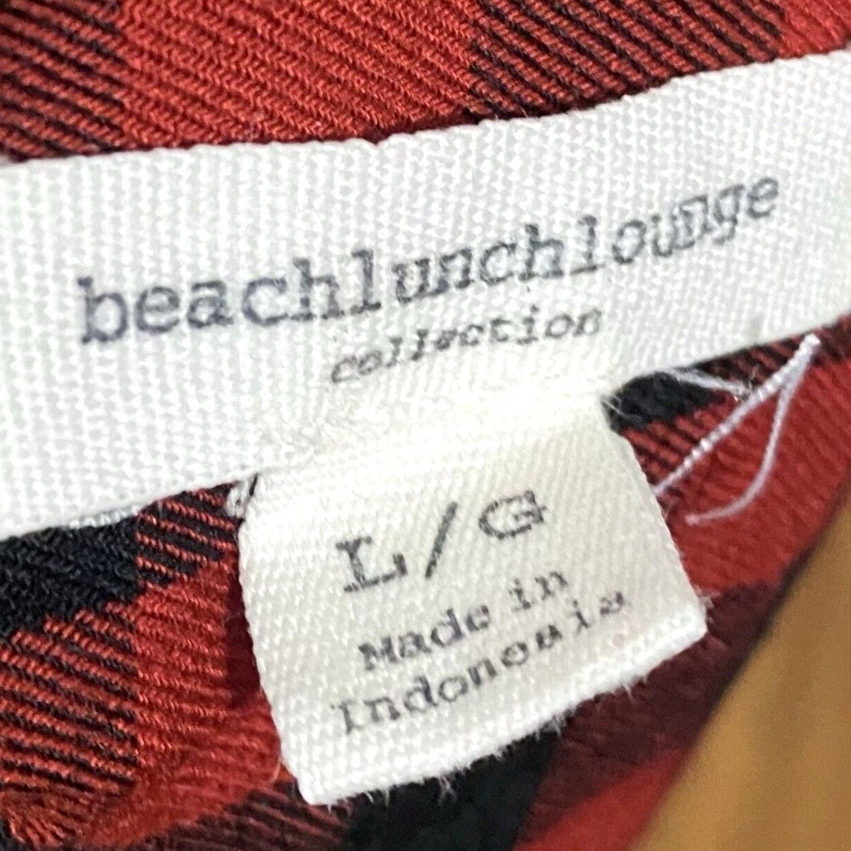 Vintage VINTAGE Beach Lunch Lounge Womens Buffalo Check Tunic Top Red Black Embroidered Sz Large Size L / US 10 / IT 46 - 7 Thumbnail