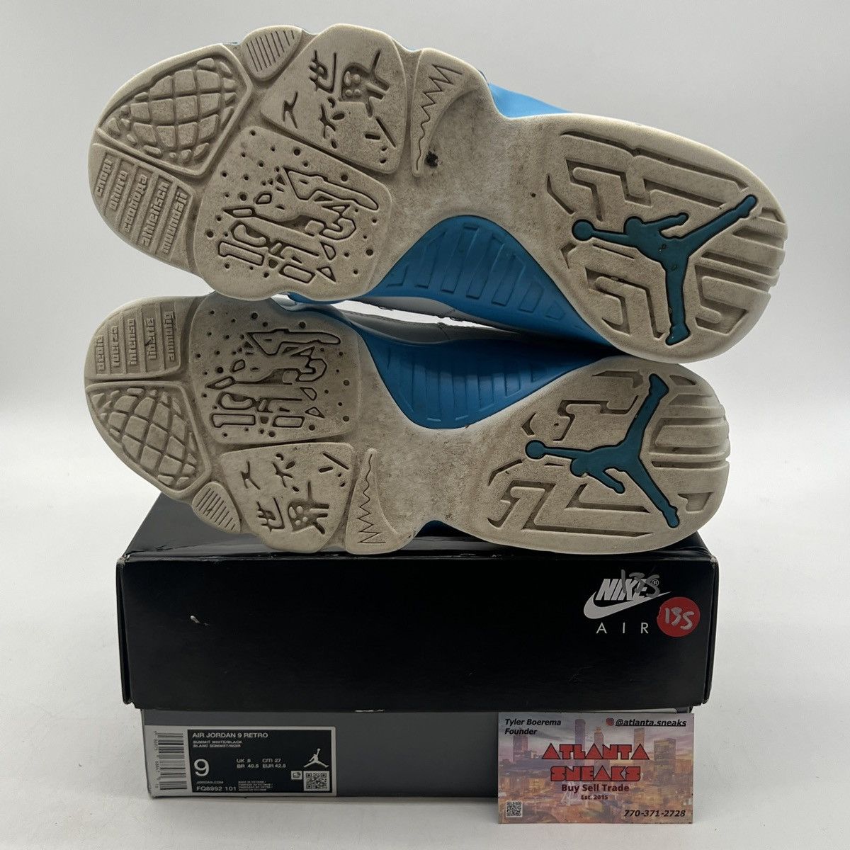 Jordan Brand Air Jordan 9 powder blue Size US 9 / EU 42 - 8 Thumbnail