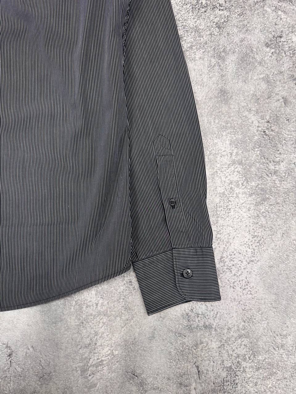 Z Zegna Z Zegna Men Drop 8 Striped Shirt Black Size L Size US L / EU 52-54 / 3 - 7 Thumbnail