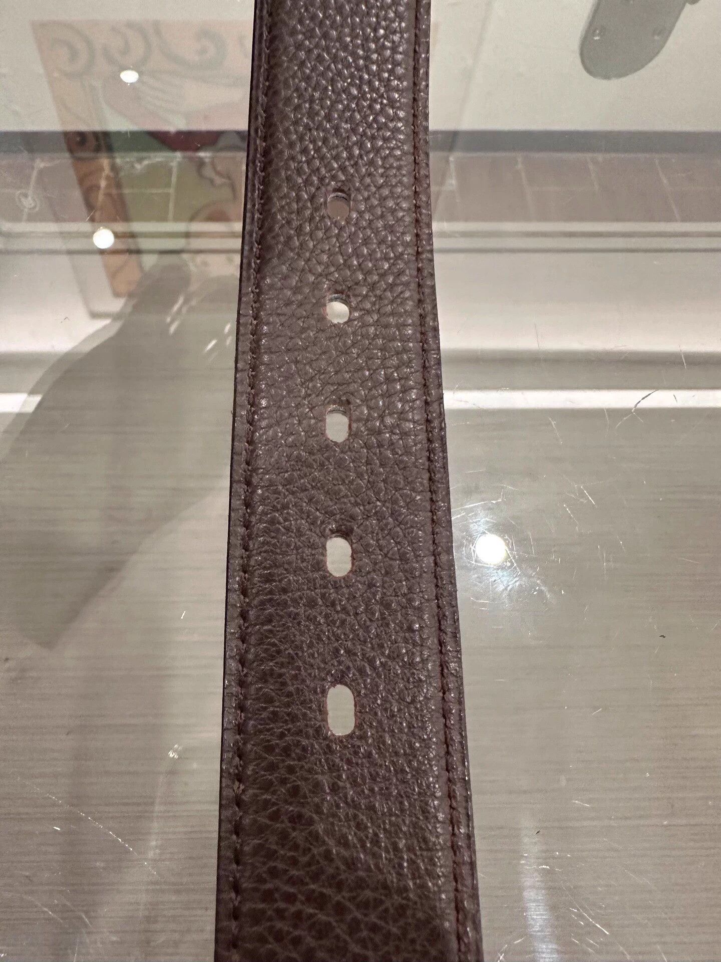 Hermes Hermes Black & Chocolate Gold Buckle Belt W85 99 New Size ONE SIZE - 7 Thumbnail