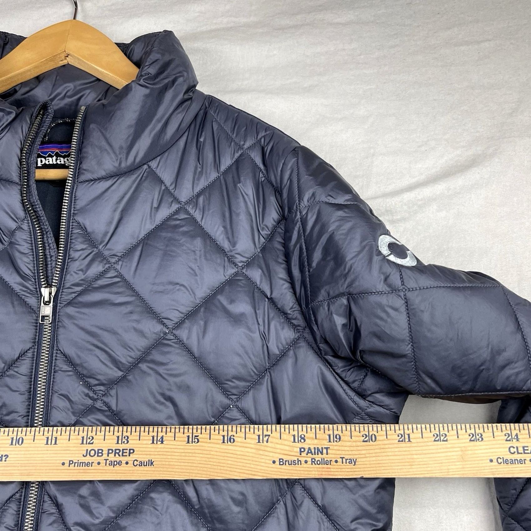 Patagonia Patagonia Jacket Womens Large Navy Blue Prow Bomber Quilted Full Zip Logo Size L / US 10 / IT 46 - 7 Thumbnail