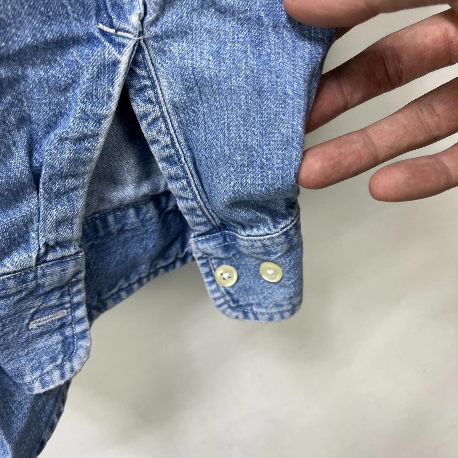 Gap Vintage 90s Gap Button Up Denim Long Sleeve Shirt 2XL Size US XXL / EU 58 / 5 - 7 Thumbnail