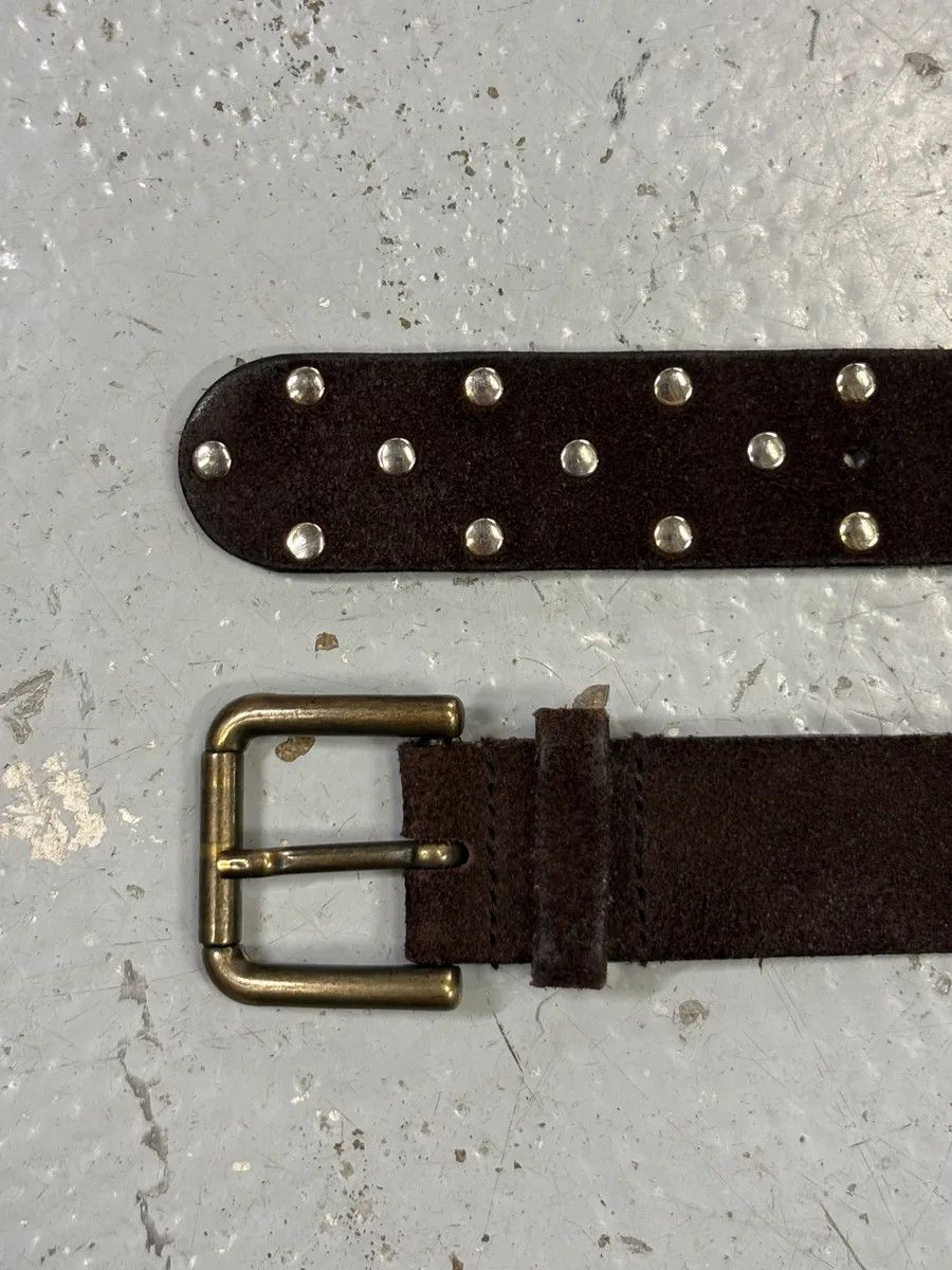 Dolce & Gabbana Dolce & Gabbana Brown Suede Studded Belt Size ONE SIZE - 3 Thumbnail