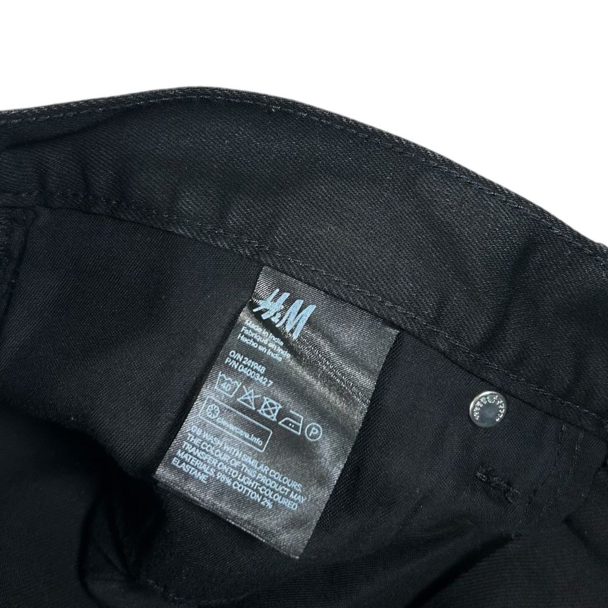 H&M H&M Mens Black Slim Fit Stretch Denim Jeans Size 34 Size US 34 / EU 50 - 6 Thumbnail