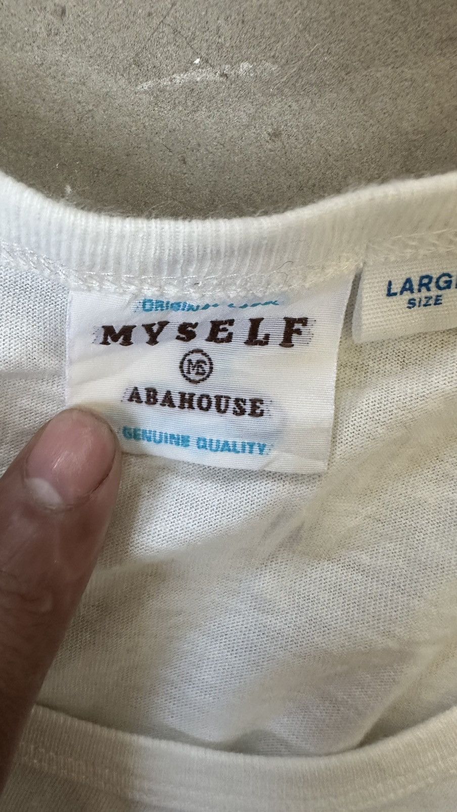ABAHOUSE VINTAGS MYSELF ABAHOUSE JAPAN BRAND POCKET TEE Size US M / EU 48-50 / 2 - 4 Thumbnail