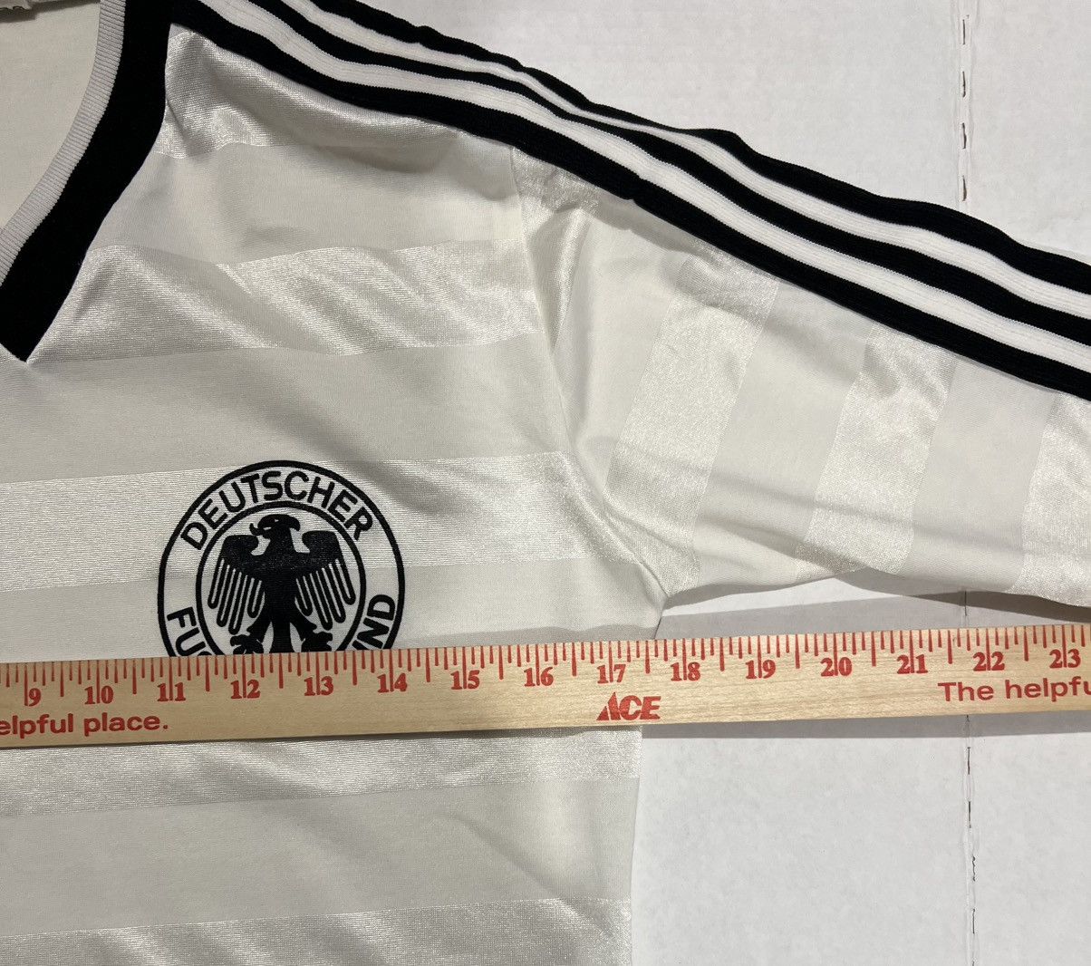 Adidas × Vintage Vintage Adidas West Germany Stripes Jersey Mens M 1984 1986 Size US M / EU 48-50 / 2 - 6 Thumbnail