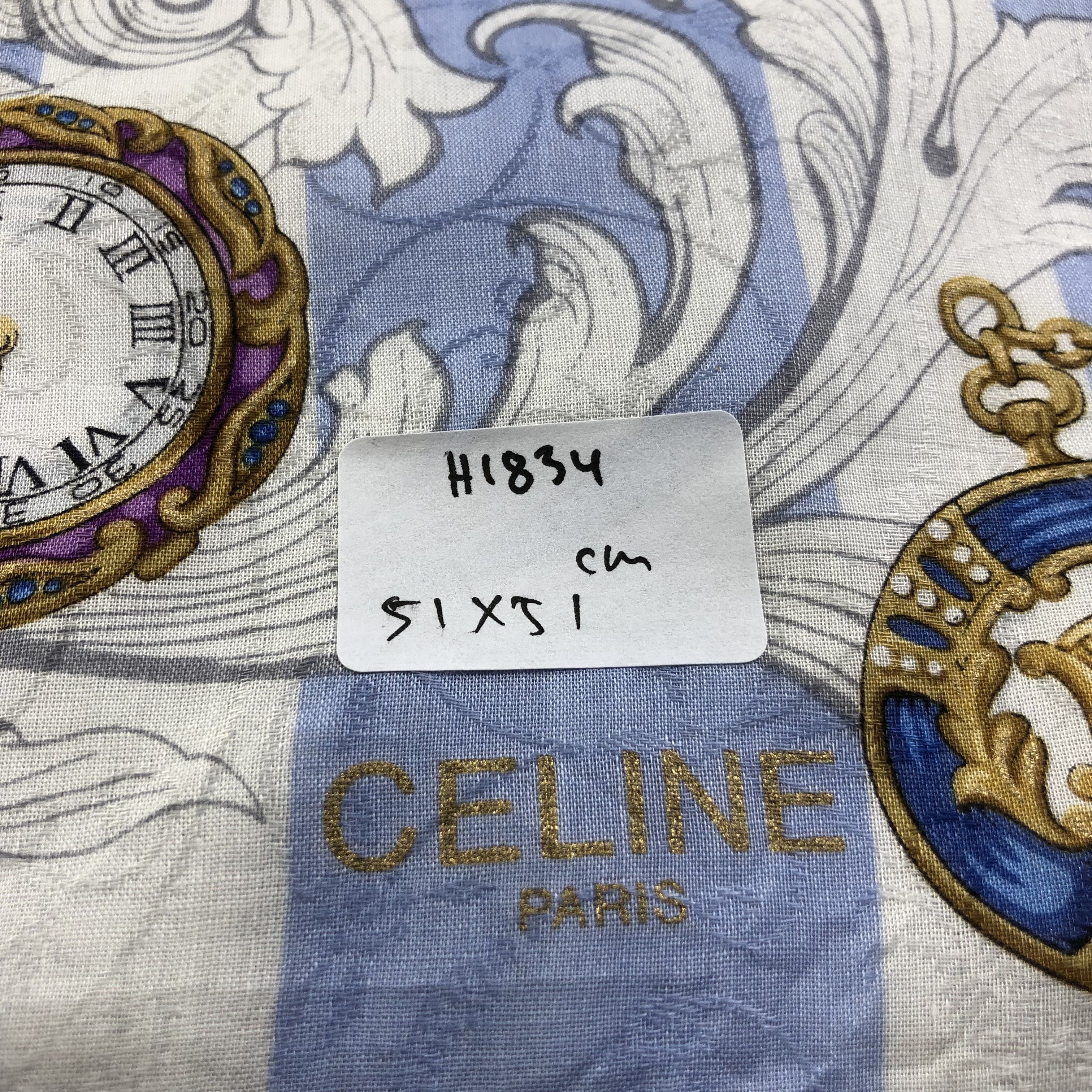 Celine Celine Luxury Handkerchief Neckerchief Bandana H1834 Size ONE SIZE - 7 Thumbnail