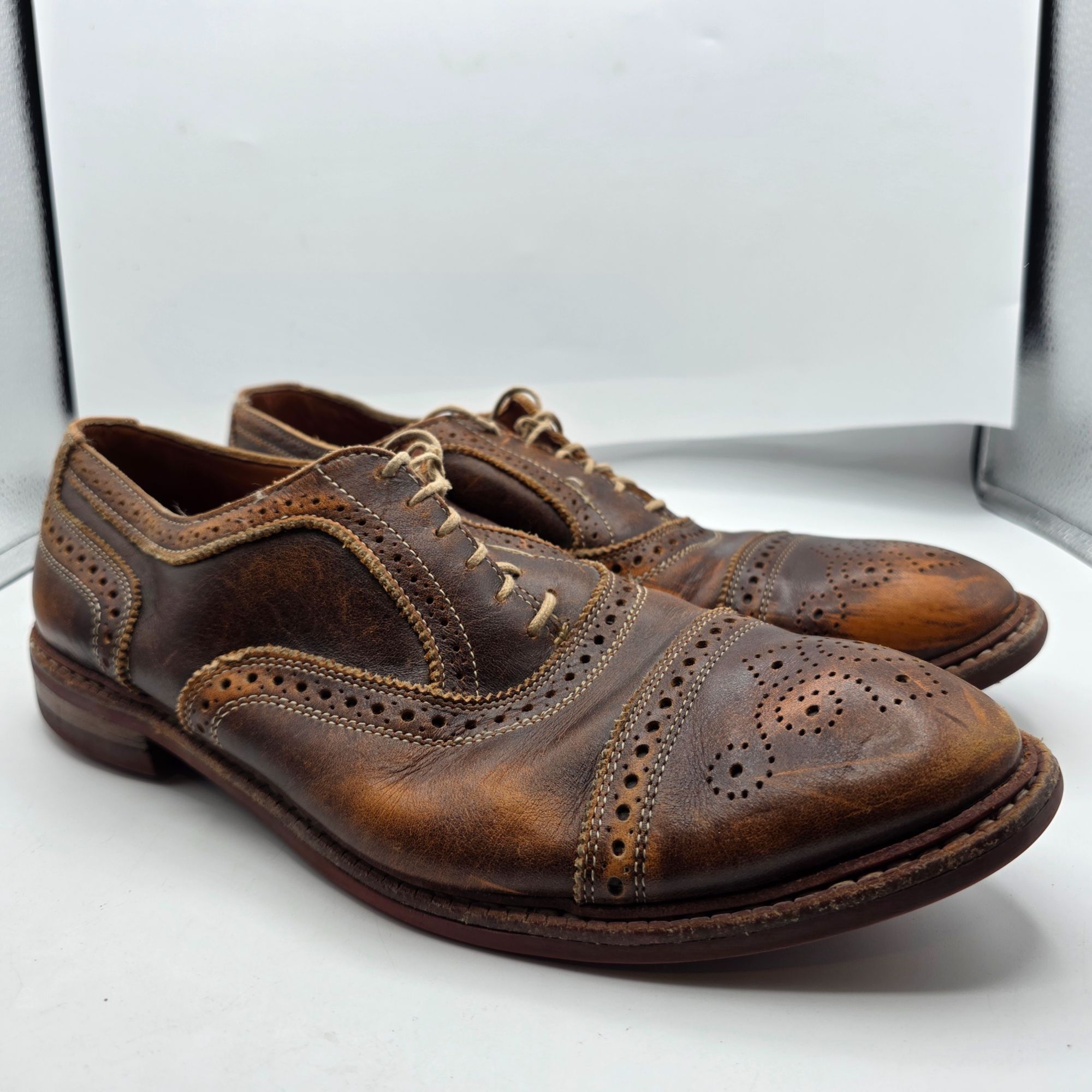 Allen Edmonds Allen Edmonds Strandmok Mens 11.5 Brown Cap Toe Oxford Dress Size US 11.5 / EU 44-45 - 1 Thumbnail