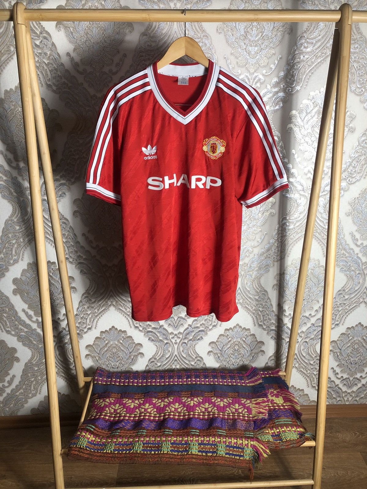 Adidas VINTAGE ADIDAS FC MANCHESTER UNITED ENGLAND SOCCER JERSEY Size US XXL / EU 58 / 5 - 1 Thumbnail