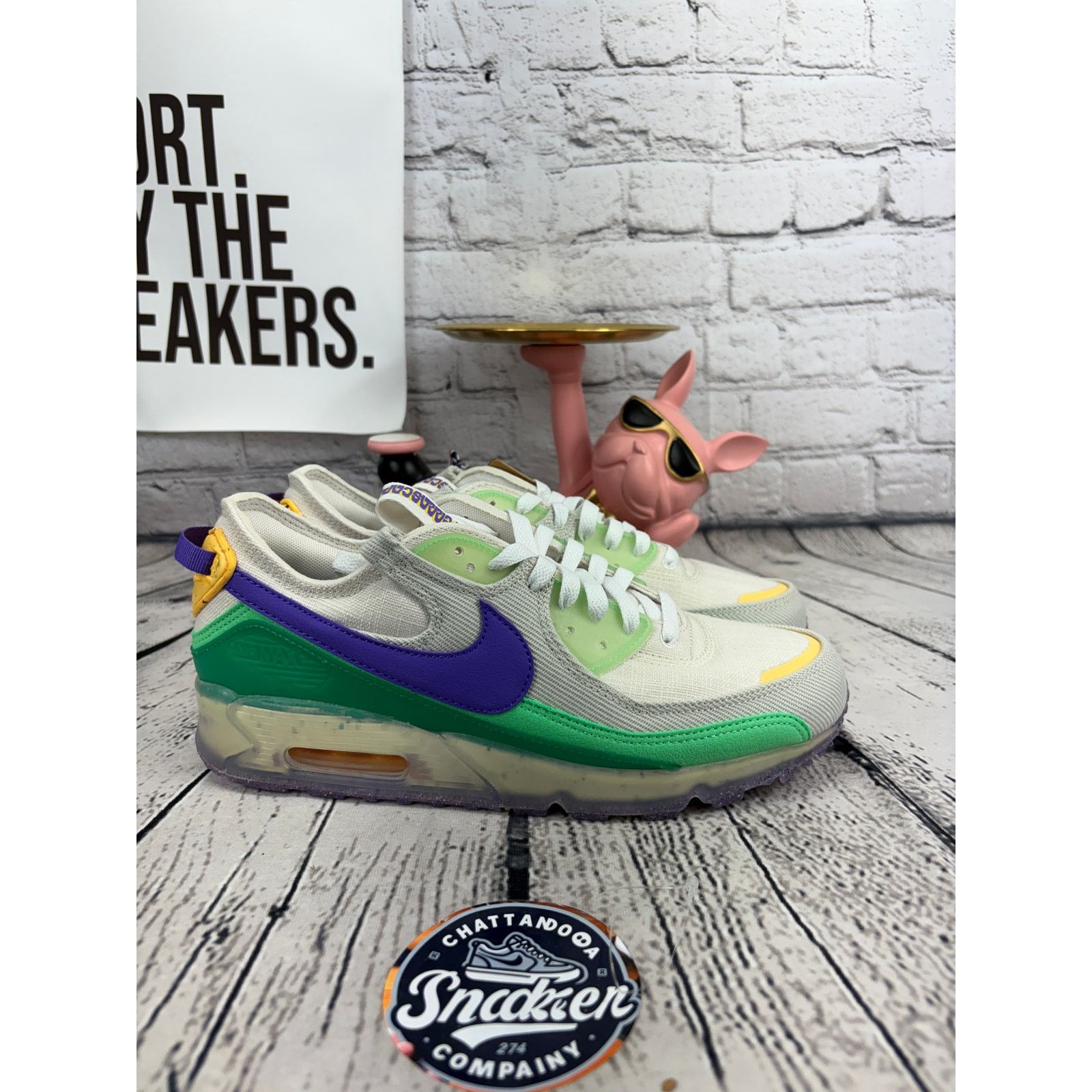 Nike Nike Air Max 90 Sneakers Terrascape Mens 8.5 Green Purple Size US 9 / EU 42 - 5 Thumbnail