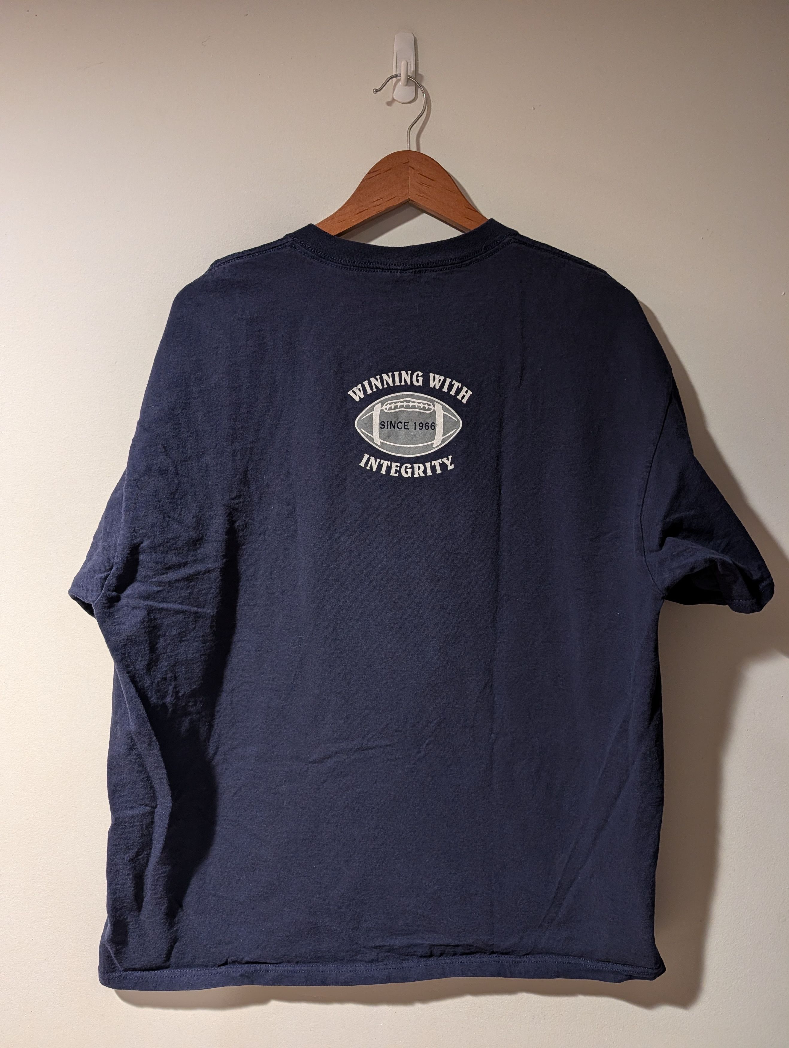 NCAA Vintage Y2K State College Penn State Football Blue T-Shirt Size US XL / EU 56 / 4 - 4 Thumbnail