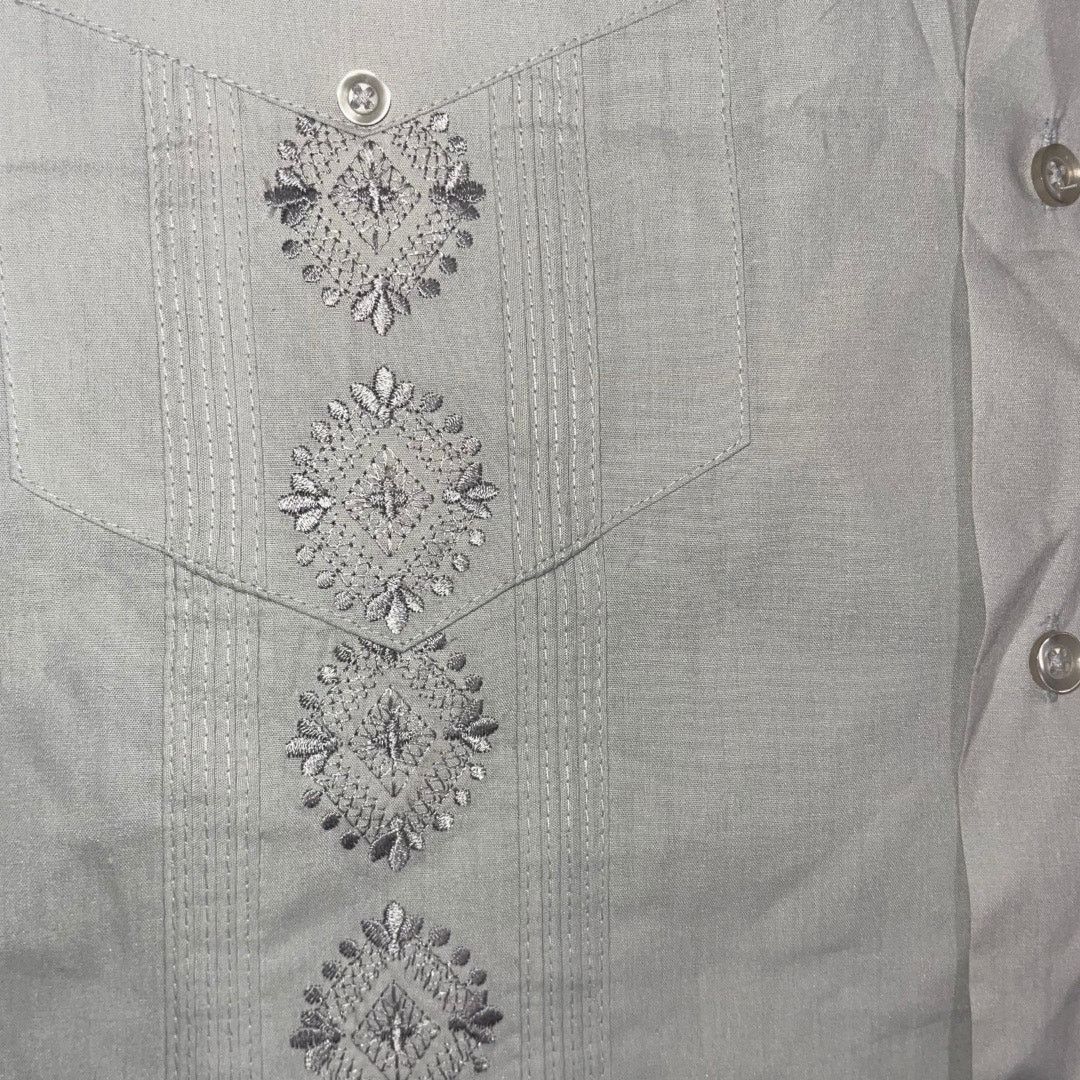 Other Havanera Co Gray Guayabera Short Sleeve Shirt Cuban Beach Size US XL / EU 56 / 4 - 4 Thumbnail
