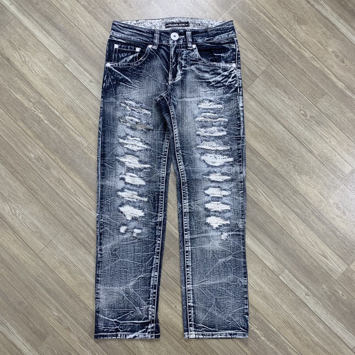 If Six Was Nine × Japanese Brand × Le Grande Bleu (L.G.B.) CRAZY Y2K Original Jeans Distressed Faded Acid Wash Jeans Size US 28 / EU 44 - 1 Thumbnail
