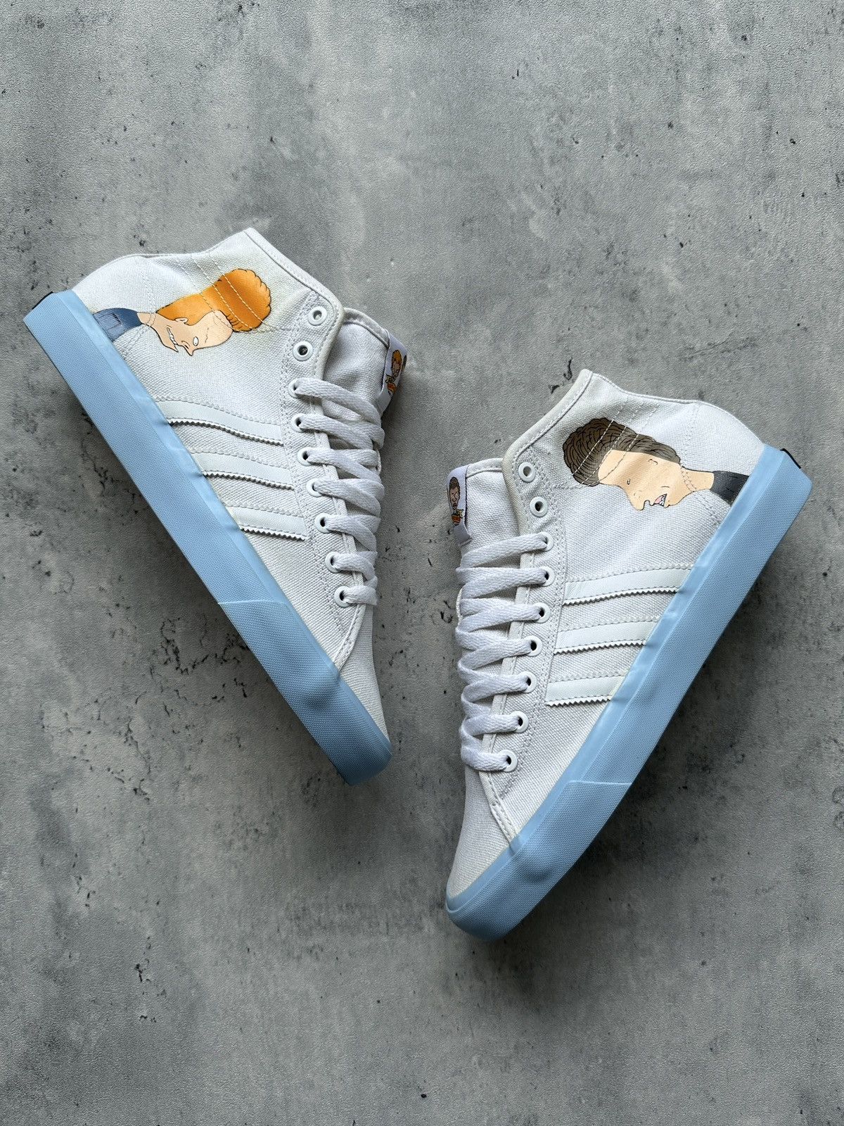Adidas SAMPLE “BEAVIS AND BUTTHEAD” MATCHCOURT RX HIGH TOP SNEAKERS Size US 9 / EU 42 - 1 Thumbnail
