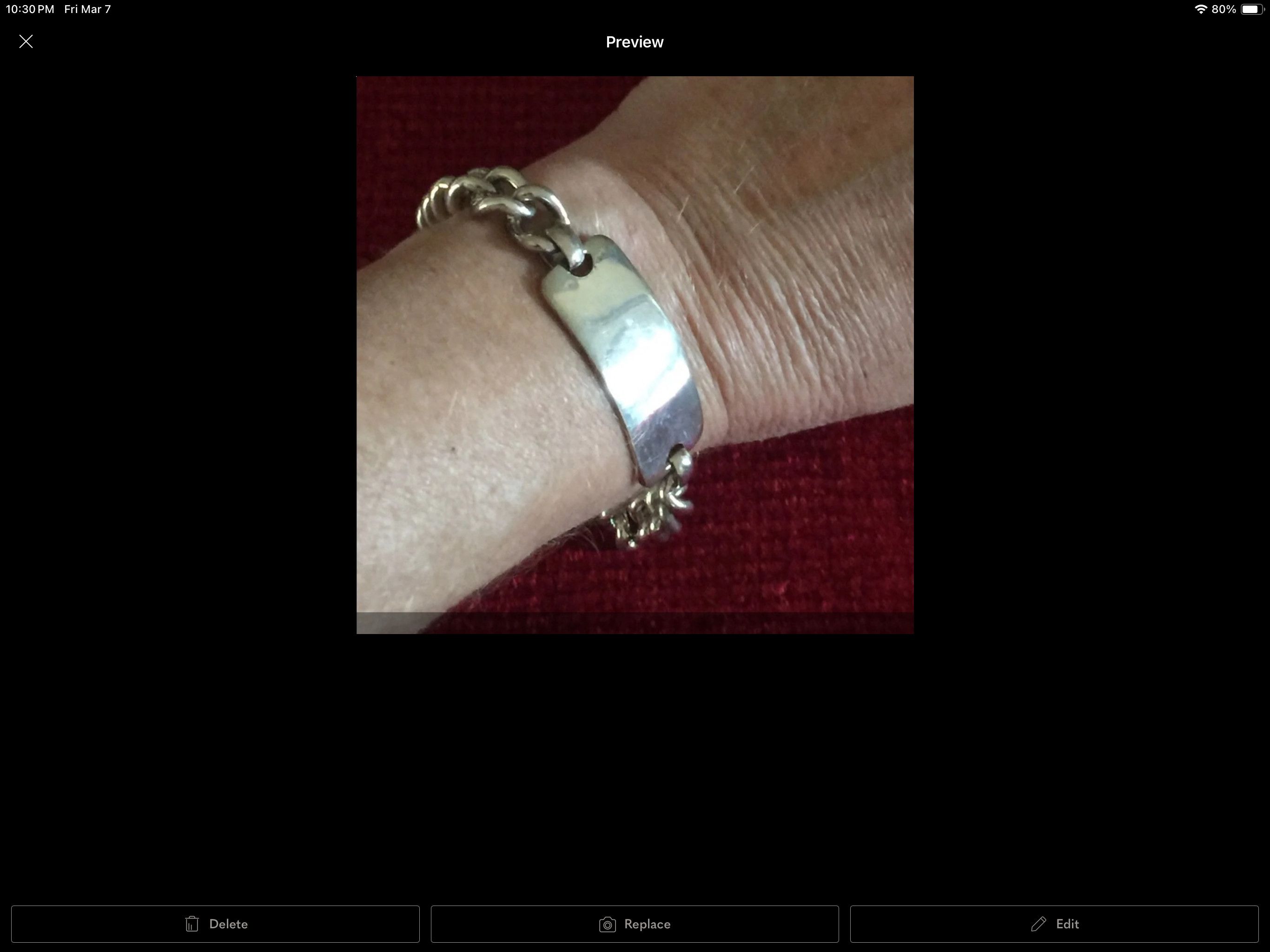 Other Vintage Men’s Sterling Silver ID Bracelet from WWII Size ONE SIZE - 7 Thumbnail