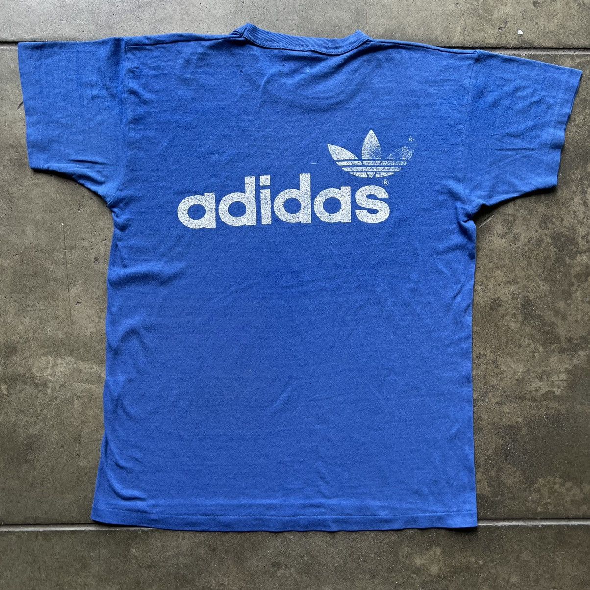 Adidas × Vintage VTG ‘70s Adidas Trefoil Tee Shirt Size US S / EU 44-46 / 1 - 2 Thumbnail