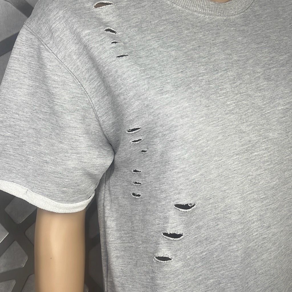 Other Honey Punch Distressed Short Sleeves Gray Sweat Shirt S Size S / US 4 / IT 40 - 3 Thumbnail