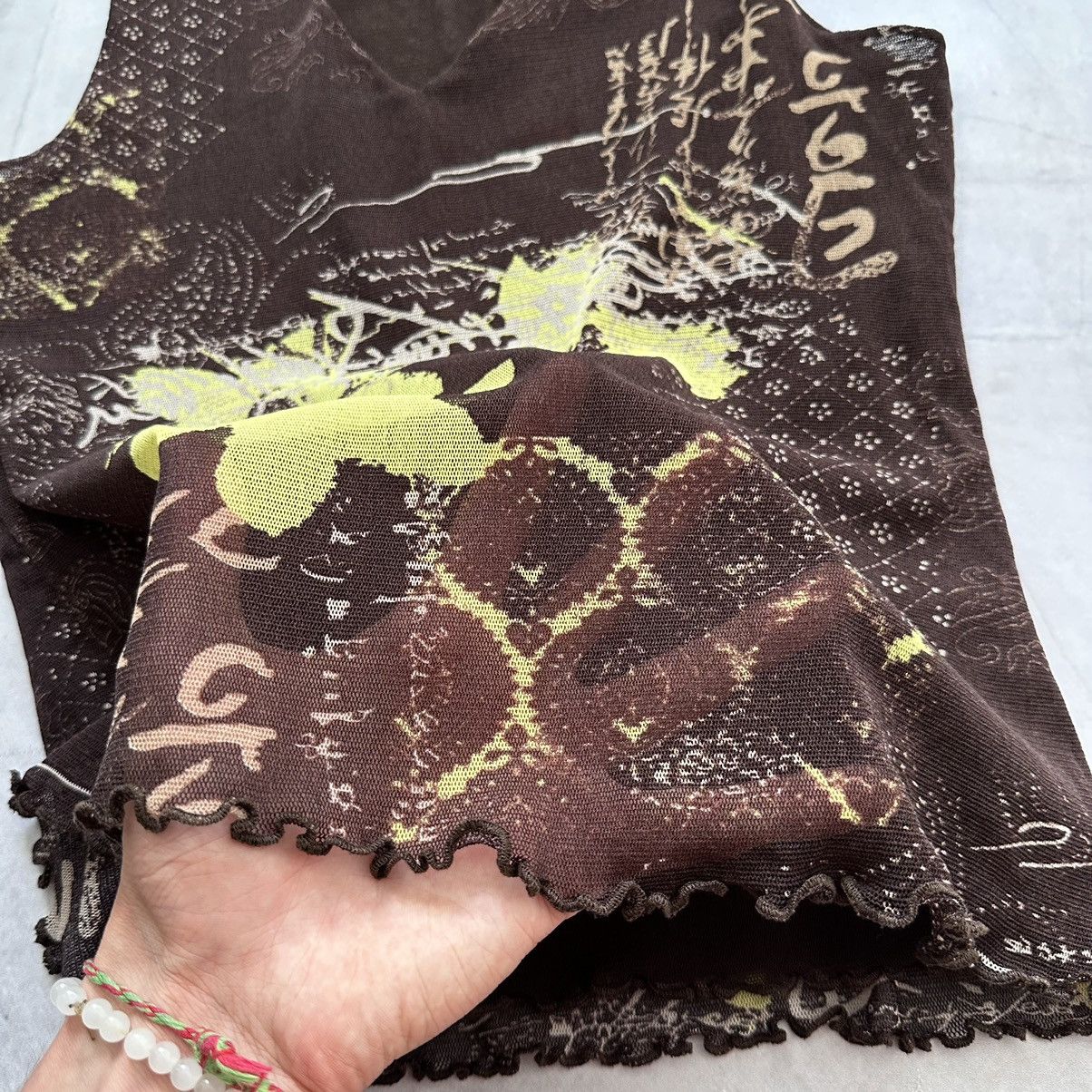 Hysteric Glamour × Undercover Y2K Mesh Top Vintage Hysteric Glamour Vibe Ed Hardy Style Size M / US 6-8 / IT 42-44 - 5 Thumbnail