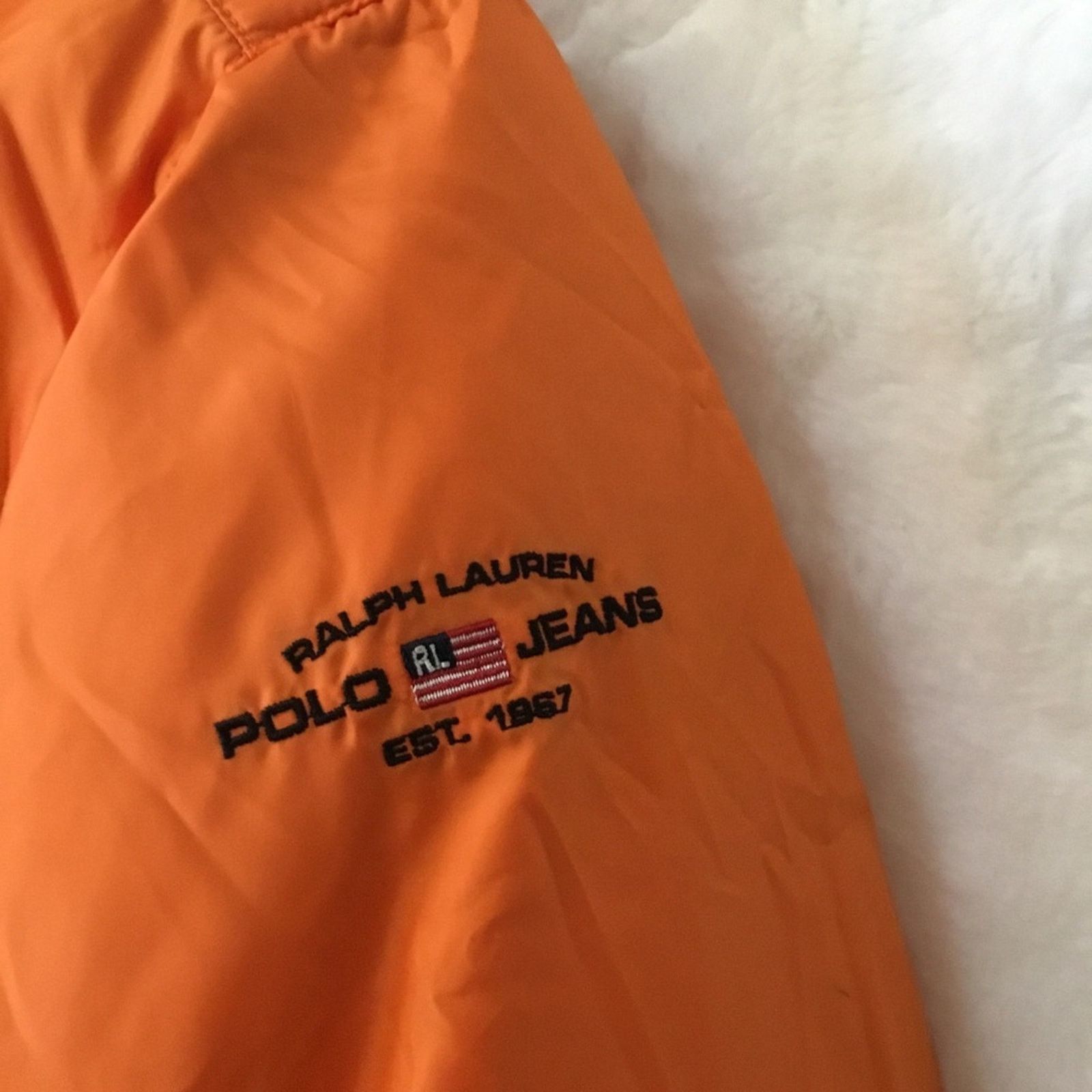 Polo Ralph Lauren Ralph Lauren Polo Jeans Co Orange Down Puffer Jacket Size S / US 4 / IT 40 - 12 Thumbnail