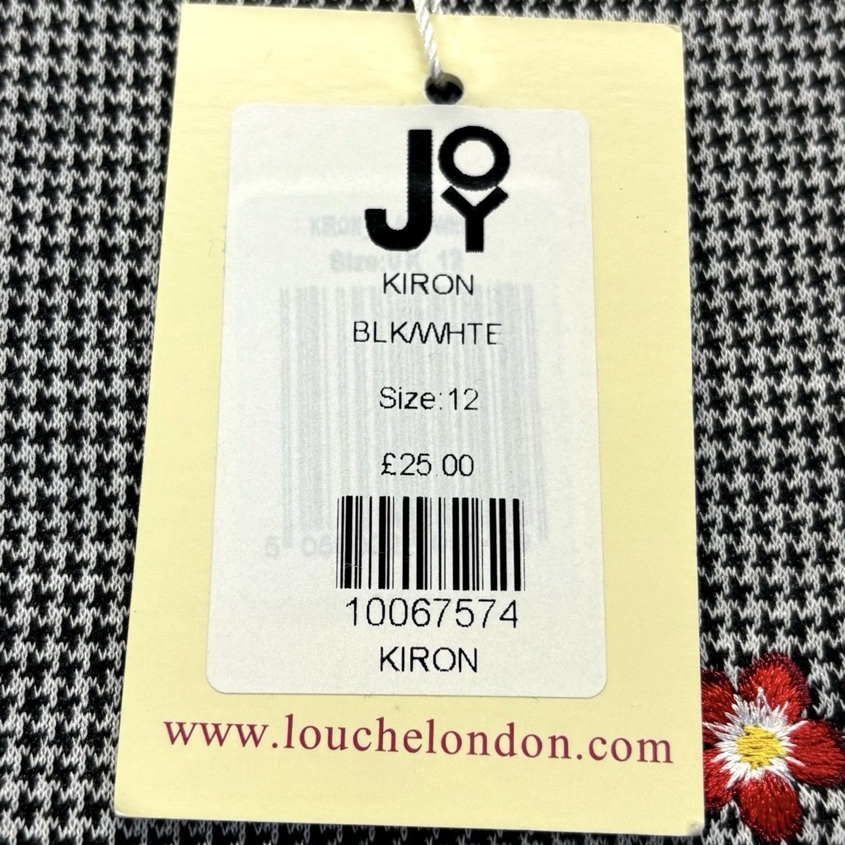 Vintage Louche Dress Womens 12 Kiron Women Black White Houndstooth New With Tags BNWT Size XL / US 12-14 / IT 48-50 - 6 Thumbnail