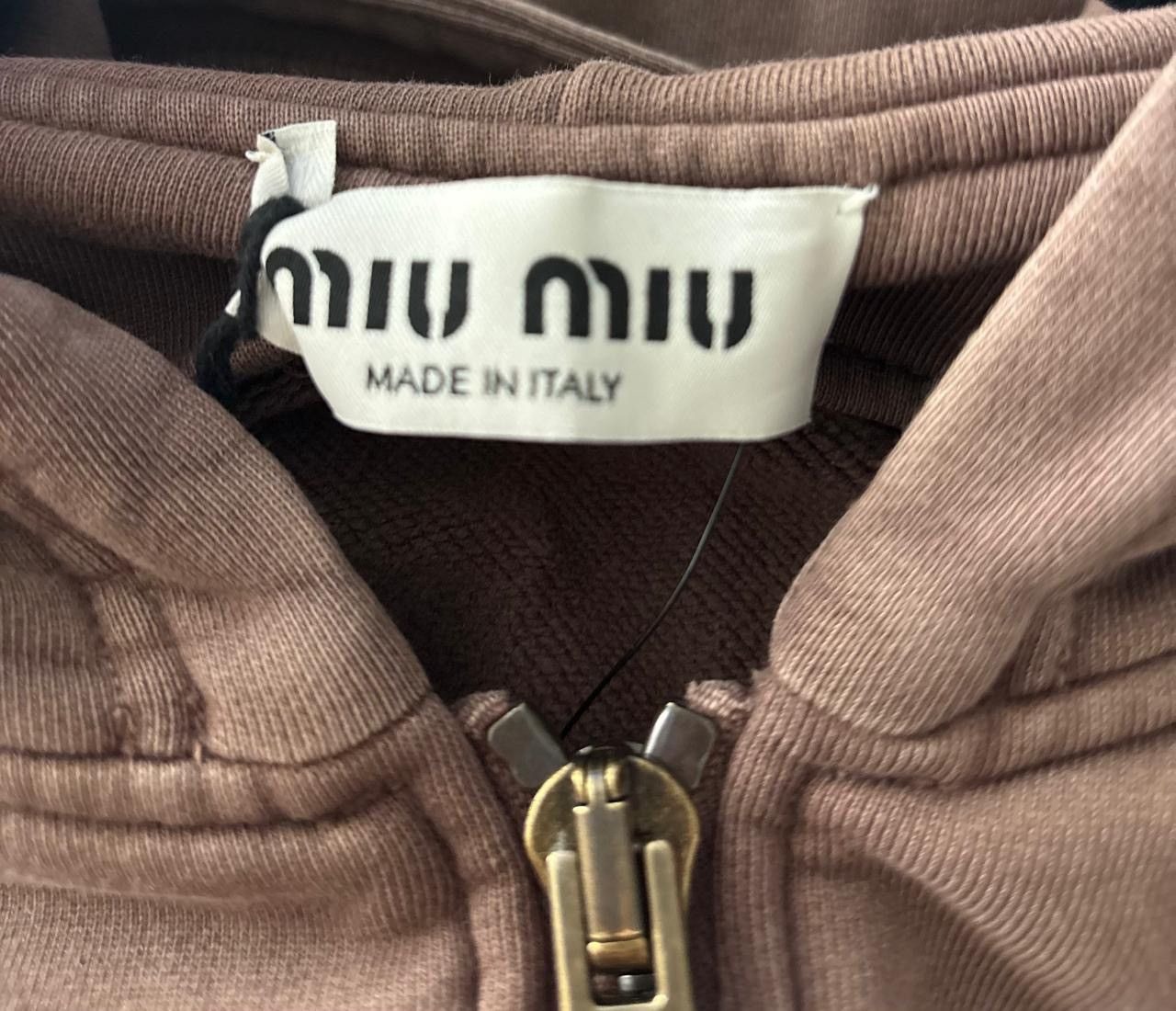 Miu Miu Miu Miu Zip Up Hoodie In Brown Size US S / EU 44-46 / 1 - 4 Thumbnail