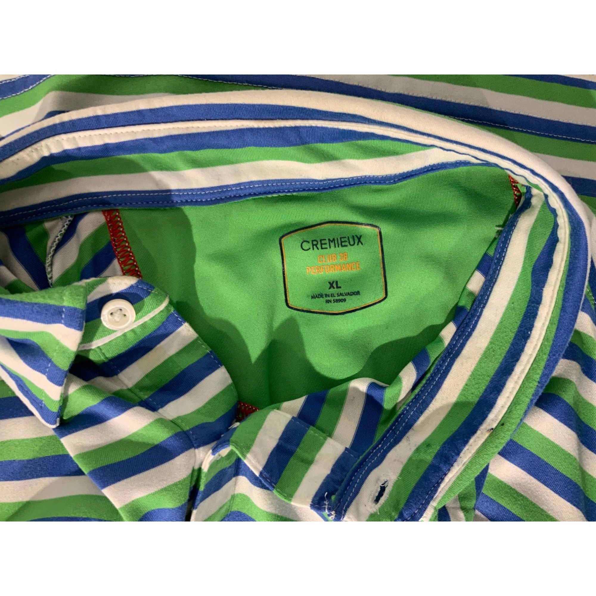 Cremieux Cremieux Club 38 Performance Polo Shirt XL Striped Size US XL / EU 56 / 4 - 4 Thumbnail