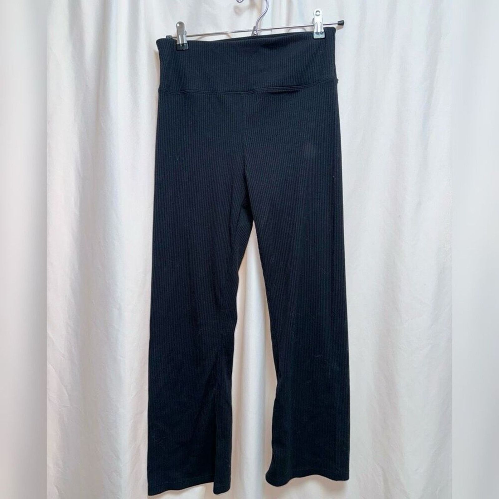 Calvin Klein Calvin Klein Black Ribbed Cropped Lounge Pants | Sz S Size 27" / US 4 / IT 40 - 2 Thumbnail