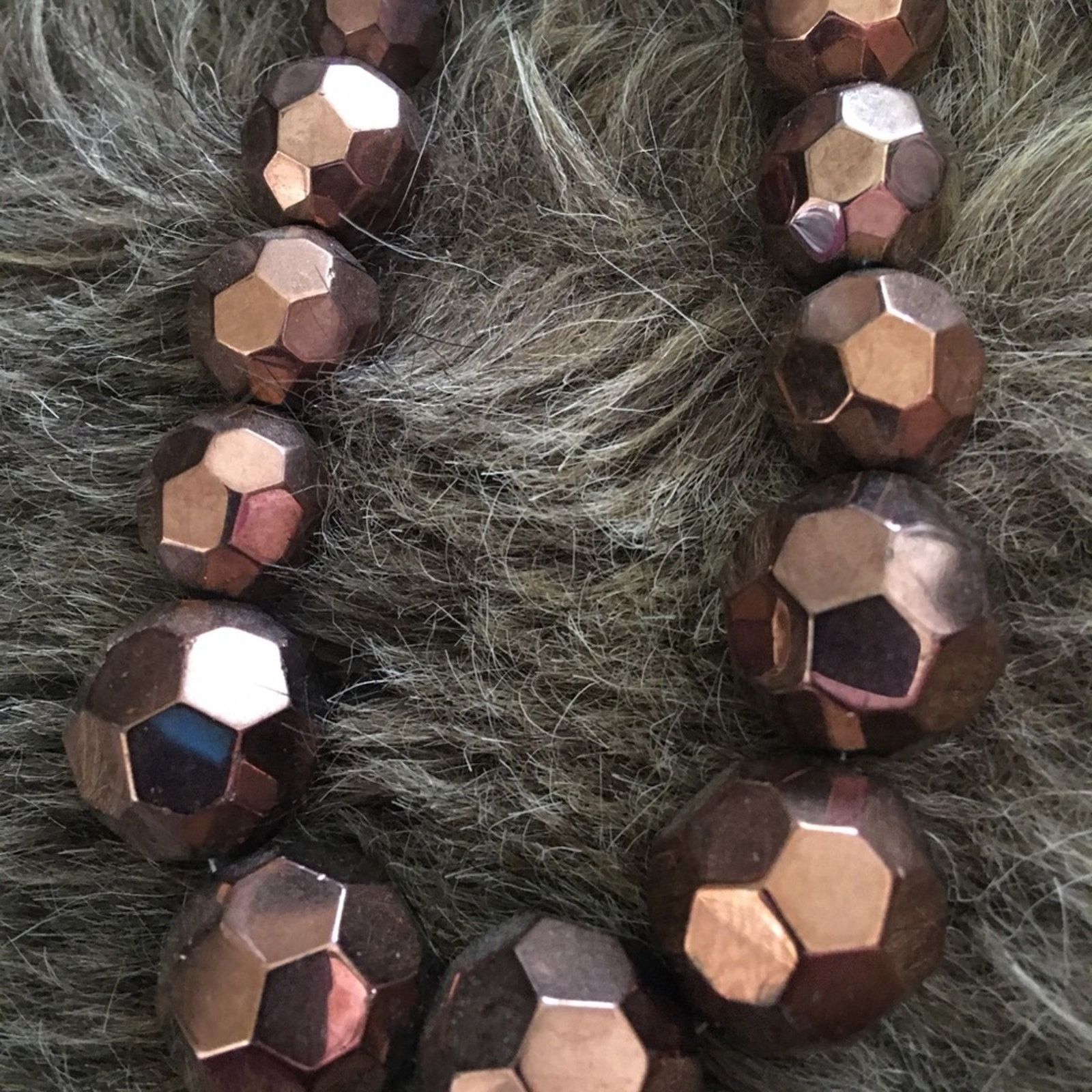 Jewelry Faceted graduated copper glass bead necklace Size ONE SIZE - 6 Thumbnail