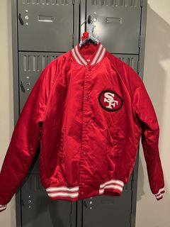 Vintage Chalk Line 49ers Black Satin Jacket Starter rare 80s 90s FORTY  NINERS L