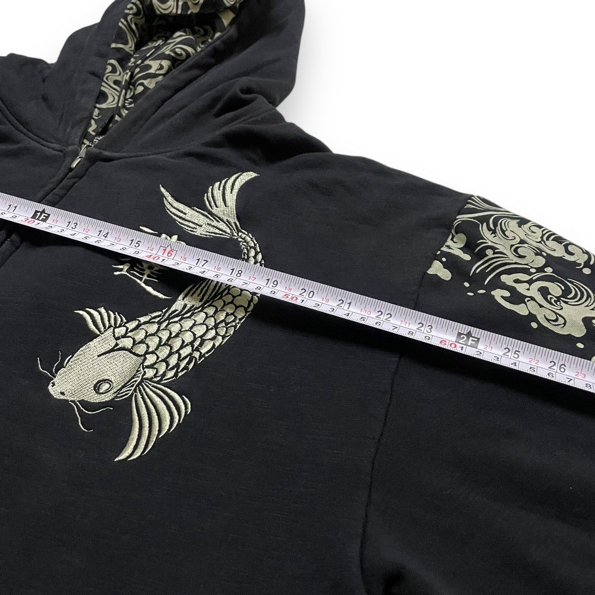 Karakuri Tamashii Vintage Double Layer Hooded Koi Fish Zipper Size US XL / EU 56 / 4 - 15 Thumbnail