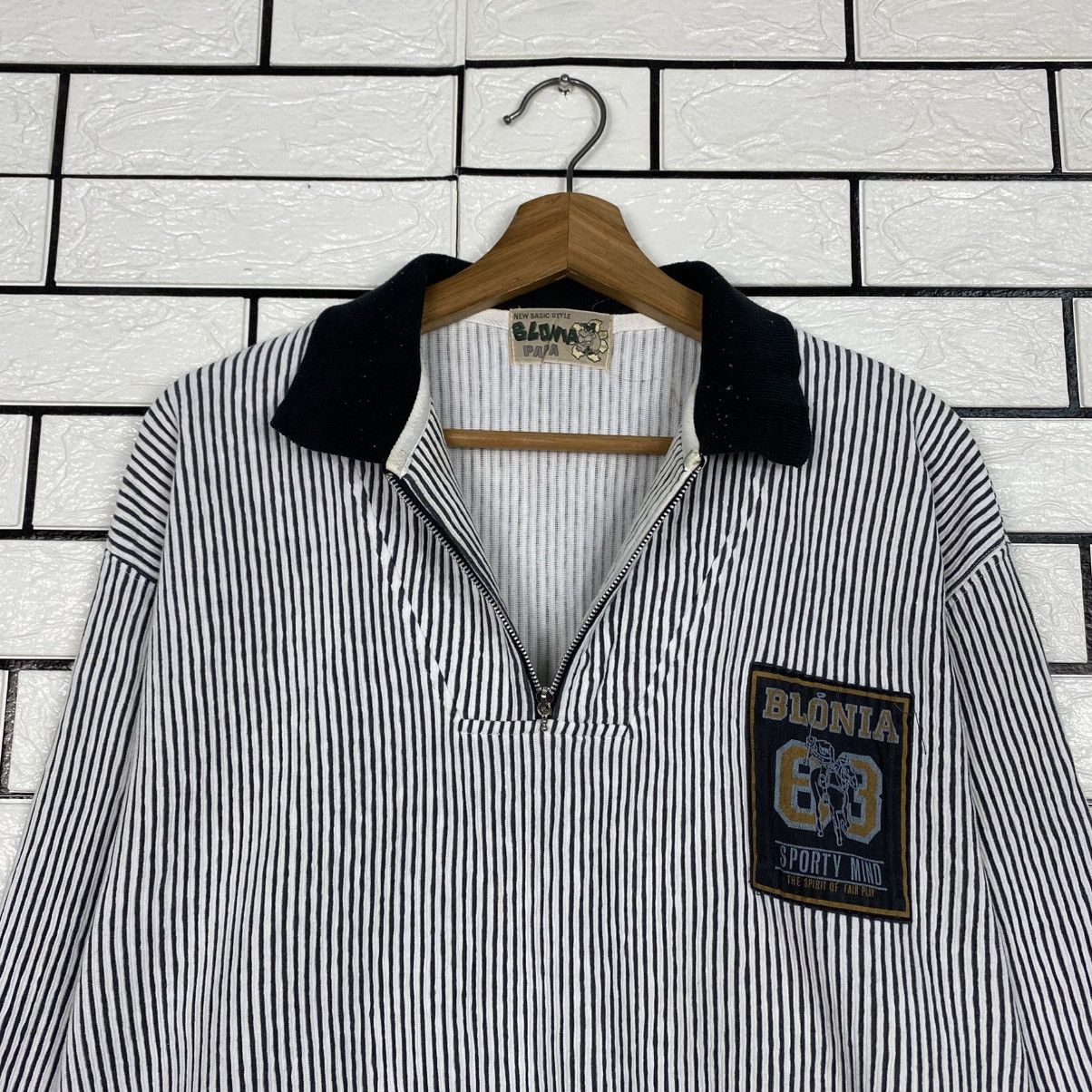 Japanese Brand Half Zipper Sweatshirt Striped Design Blonia Papa Cartoon Size US M / EU 48-50 / 2 - 10 Thumbnail